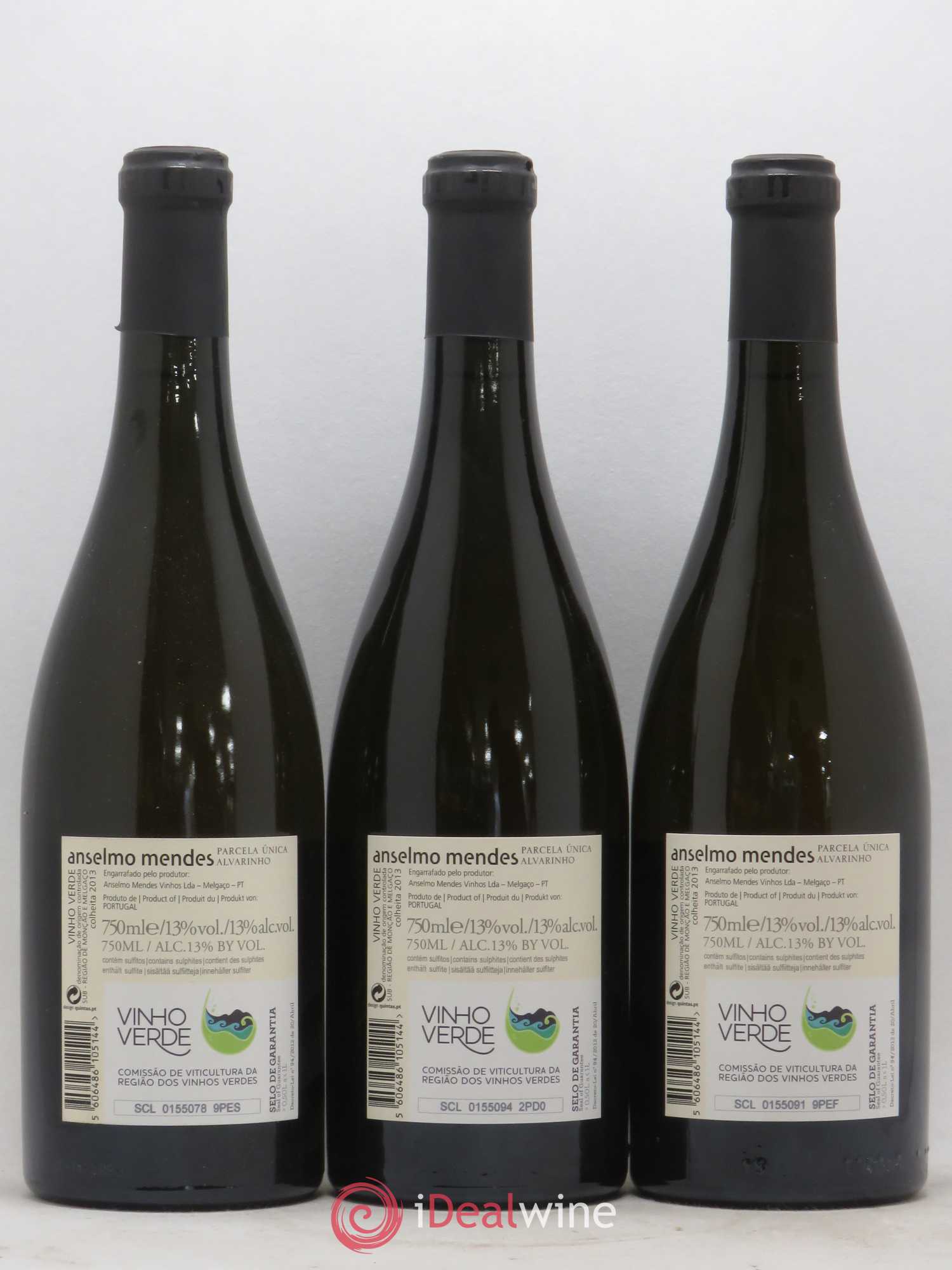Portugal Vinho Verde Anselmo Mendes - Parcela Unica 2013 - Posten von 3 Flaschen - 1