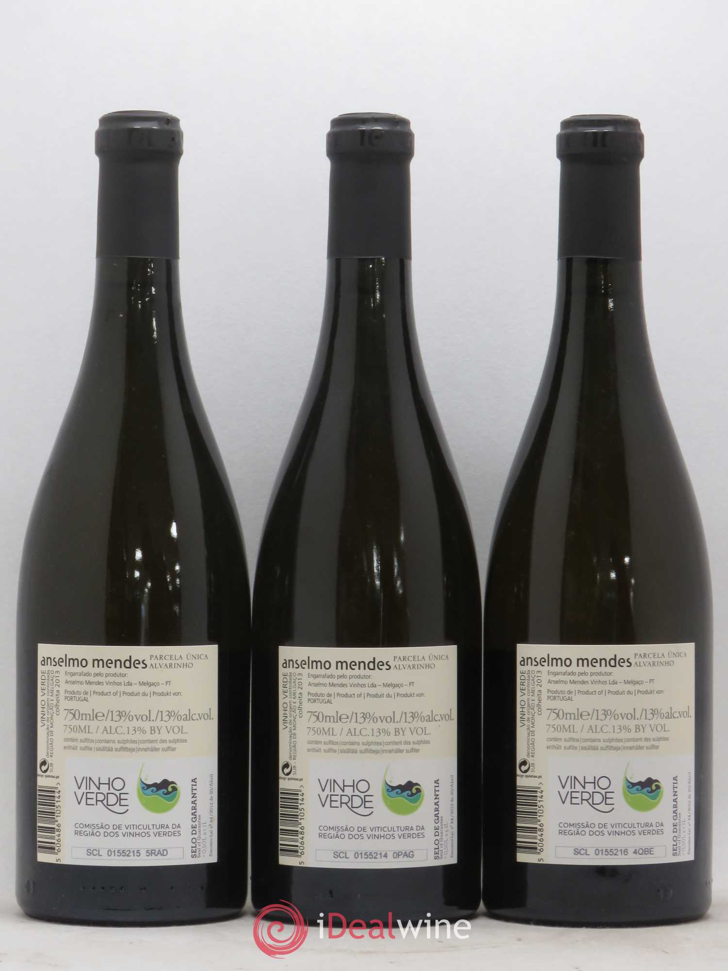 Portugal Vinho Verde Anselmo Mendes - Parcela Unica 2013 - Posten von 3 Flaschen - 1