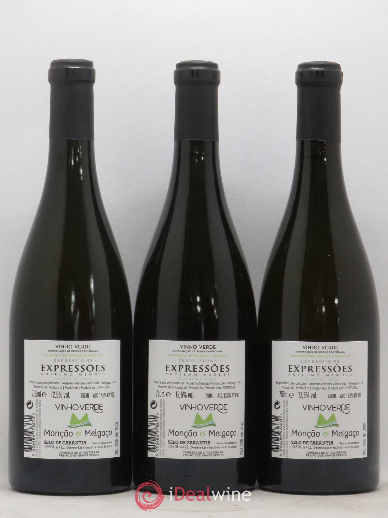 Portugal Vinho Verde Anselmo Mendes - Expressoes 2016 - Posten von 3 Flaschen - 1