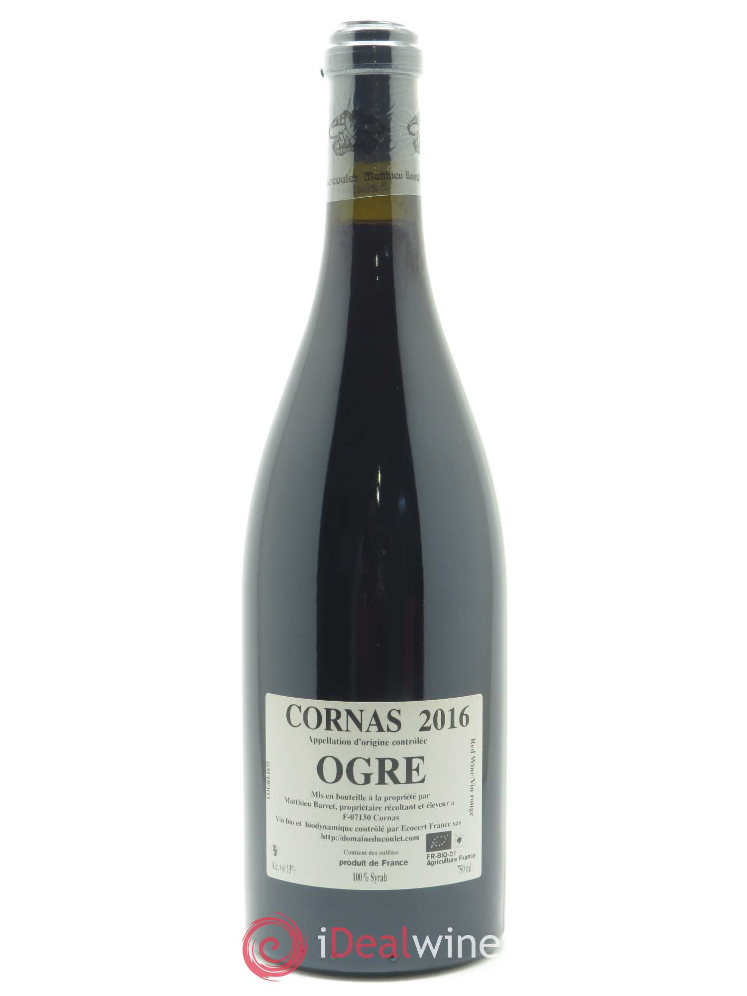Cornas Ogre Coulet (Domaine du) - Matthieu Barret 2016 - Lot de 1 bouteille - 1