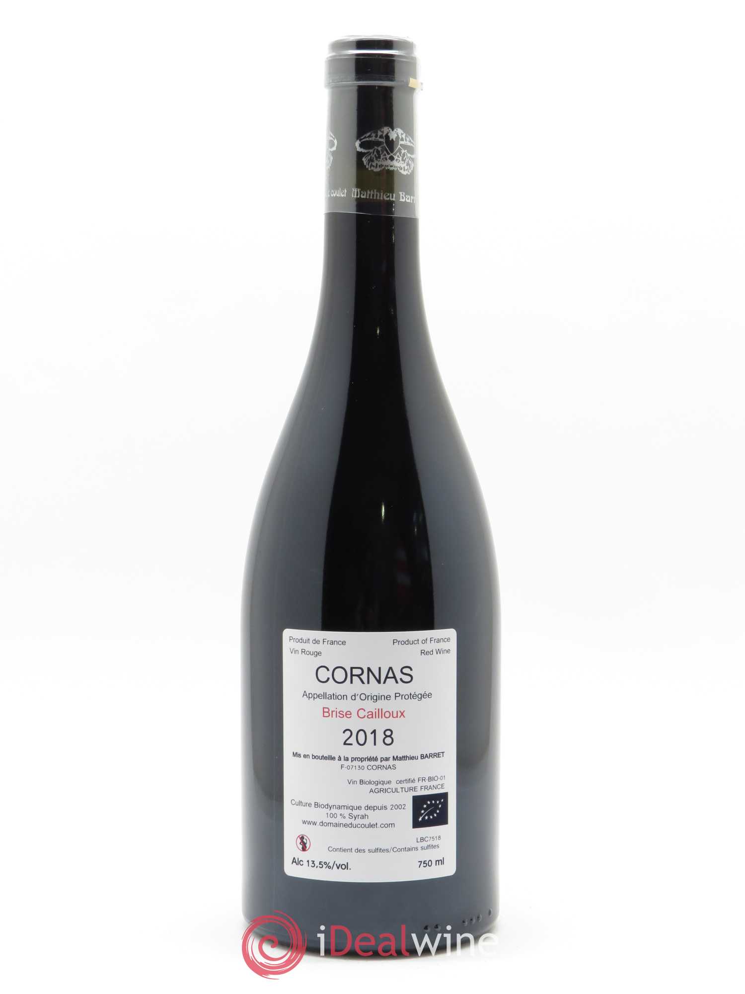 Cornas Brise Cailloux Coulet (Domaine du) - Matthieu Barret 2018 - Lot de 1 bouteille - 1