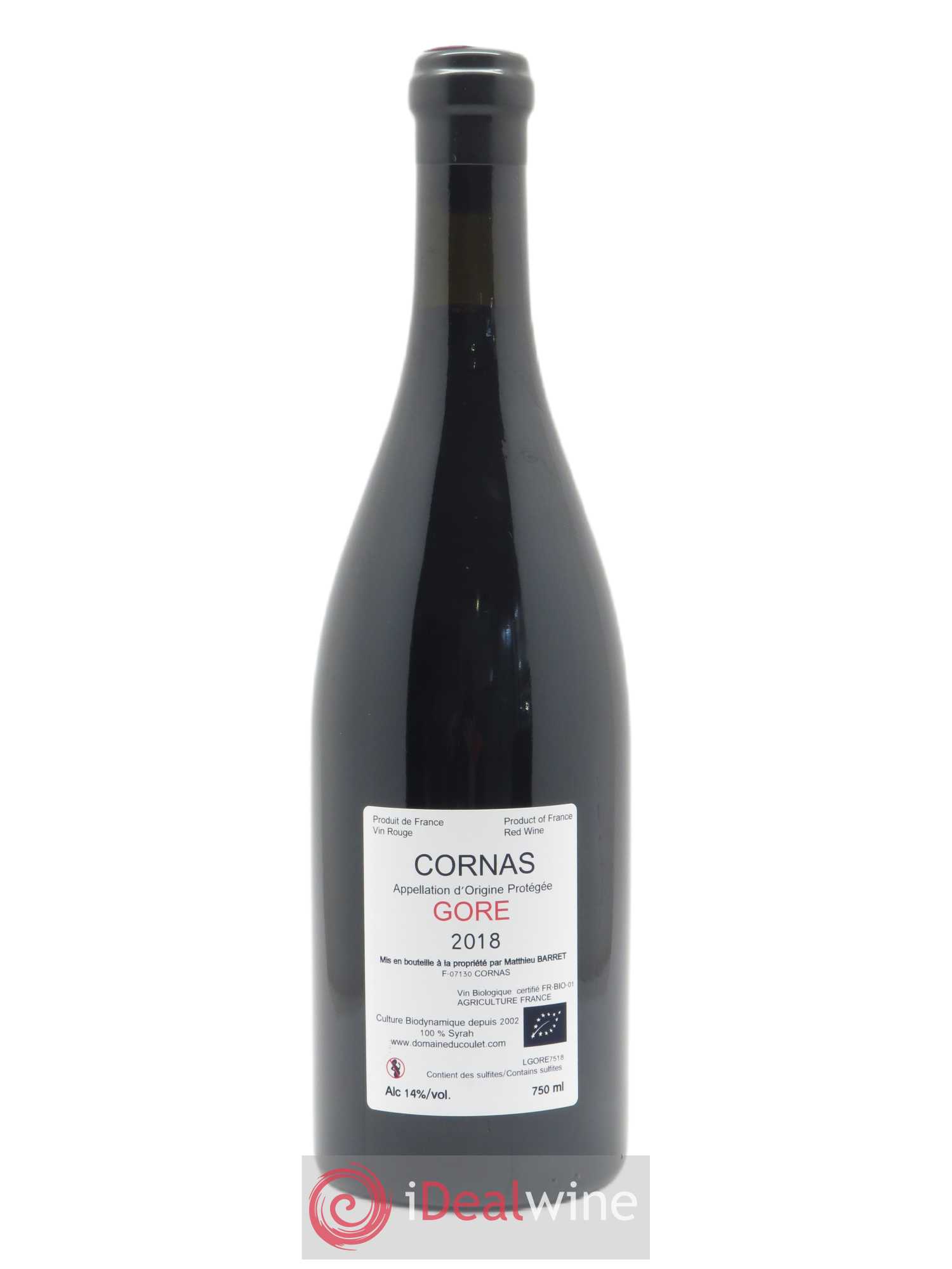 Cornas Gore Coulet (Domaine du) - Matthieu Barret 2018 - Lot de 1 bouteille - 1