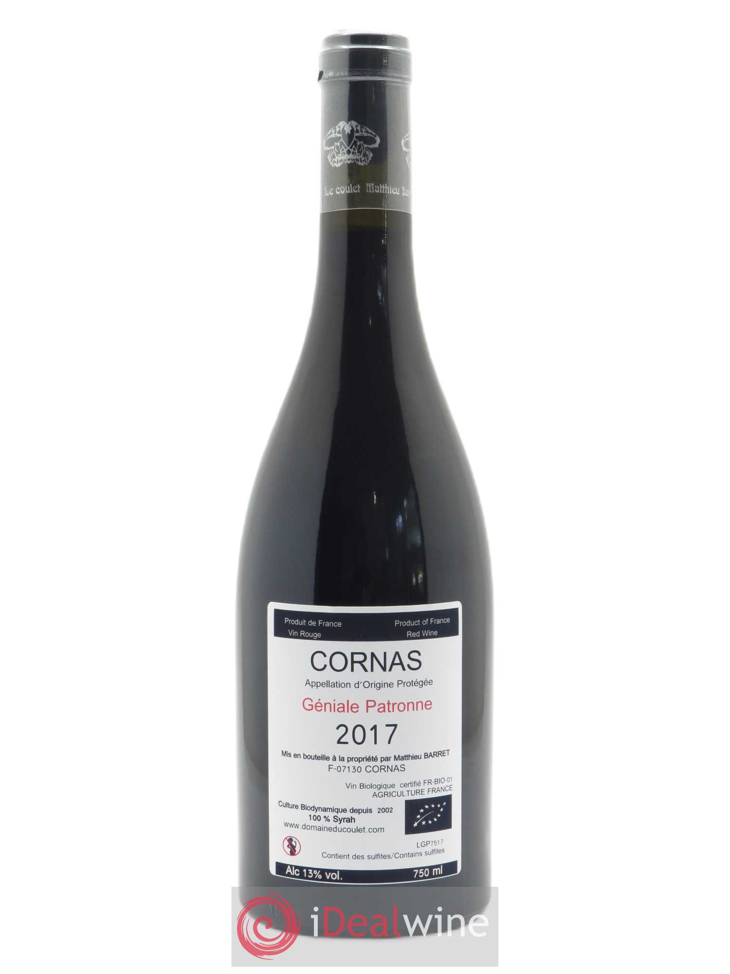 Cornas La Géniale Patronne Coulet (Domaine du) - Matthieu Barret 2017 - Lot de 1 bouteille - 1