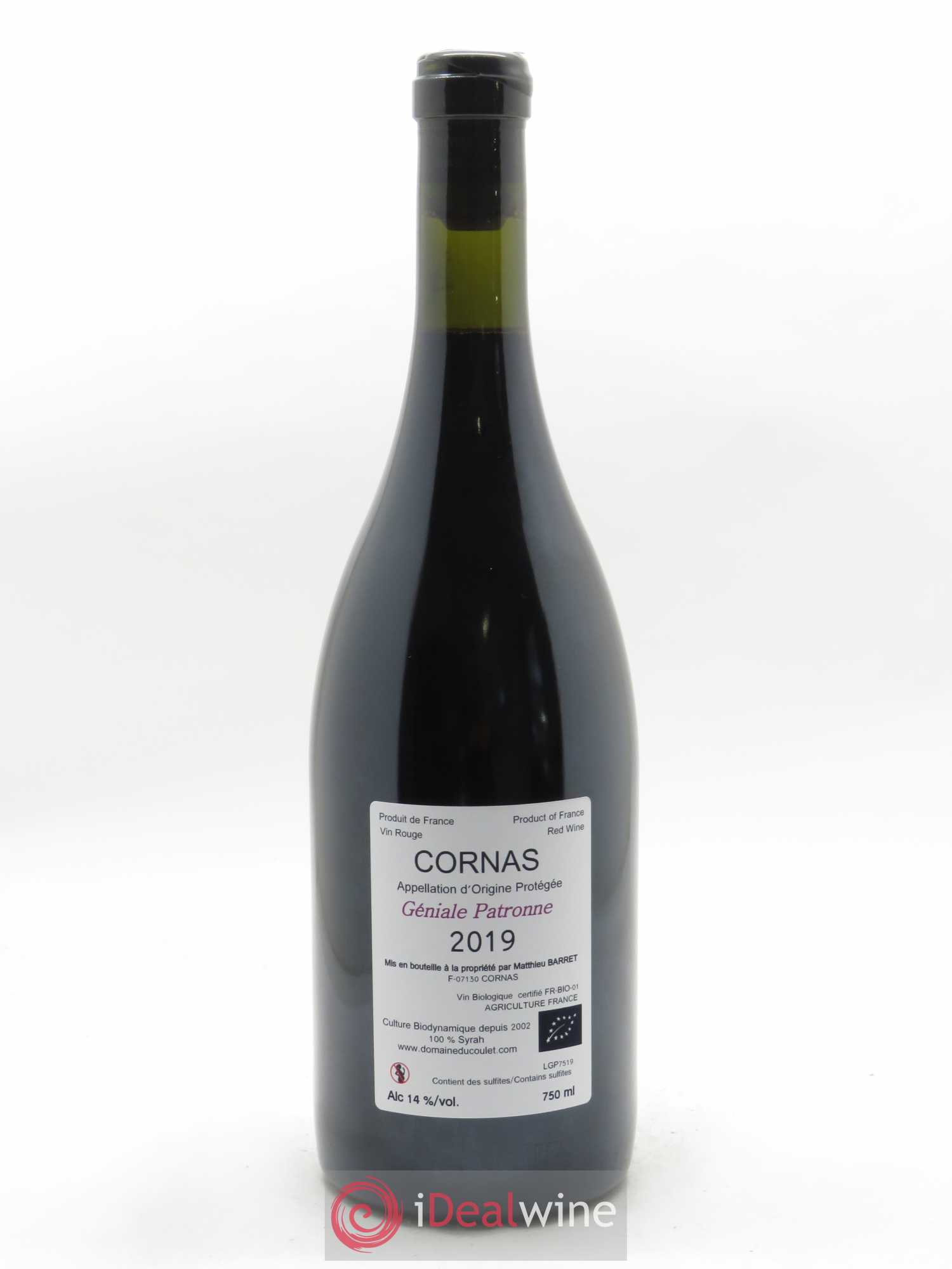 Cornas La Géniale Patronne Coulet (Domaine du) - Matthieu Barret 2019 - Lot of 1 bottle - 1