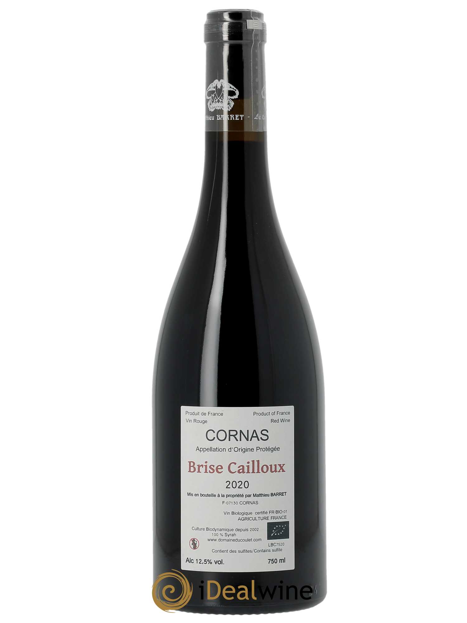 Cornas Brise Cailloux Coulet (Domaine du) - Matthieu Barret 2020 - Lot of 1 bottle - 1