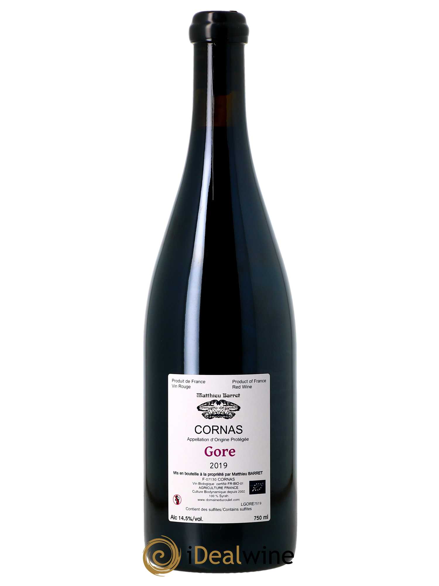 Cornas Gore Coulet (Domaine du) - Matthieu Barret 2019 - Lot of 1 bottle - 1