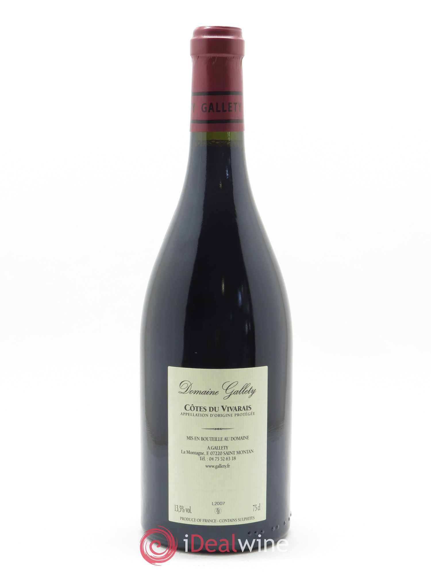 Côtes du Vivarais La Ligure Gallety (Domaine) 2016 - Lot de 1 bouteille - 1