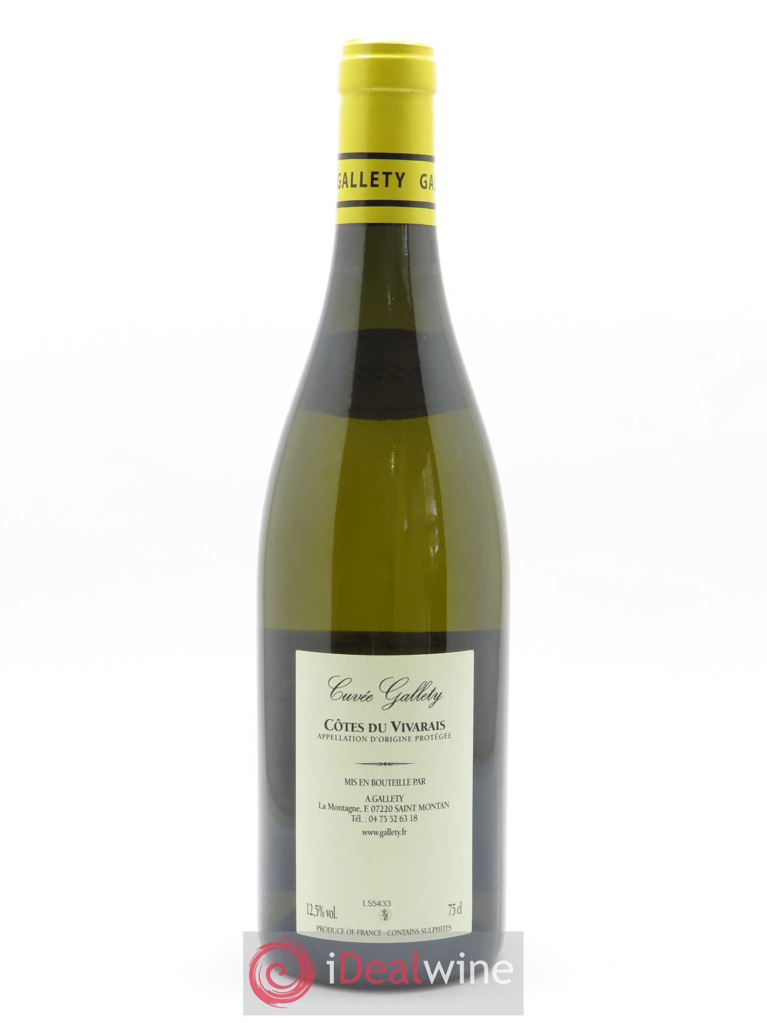 Côtes du Vivarais Blanc  Gallety (Domaine) 2020 - Lot de 1 bouteille - 1