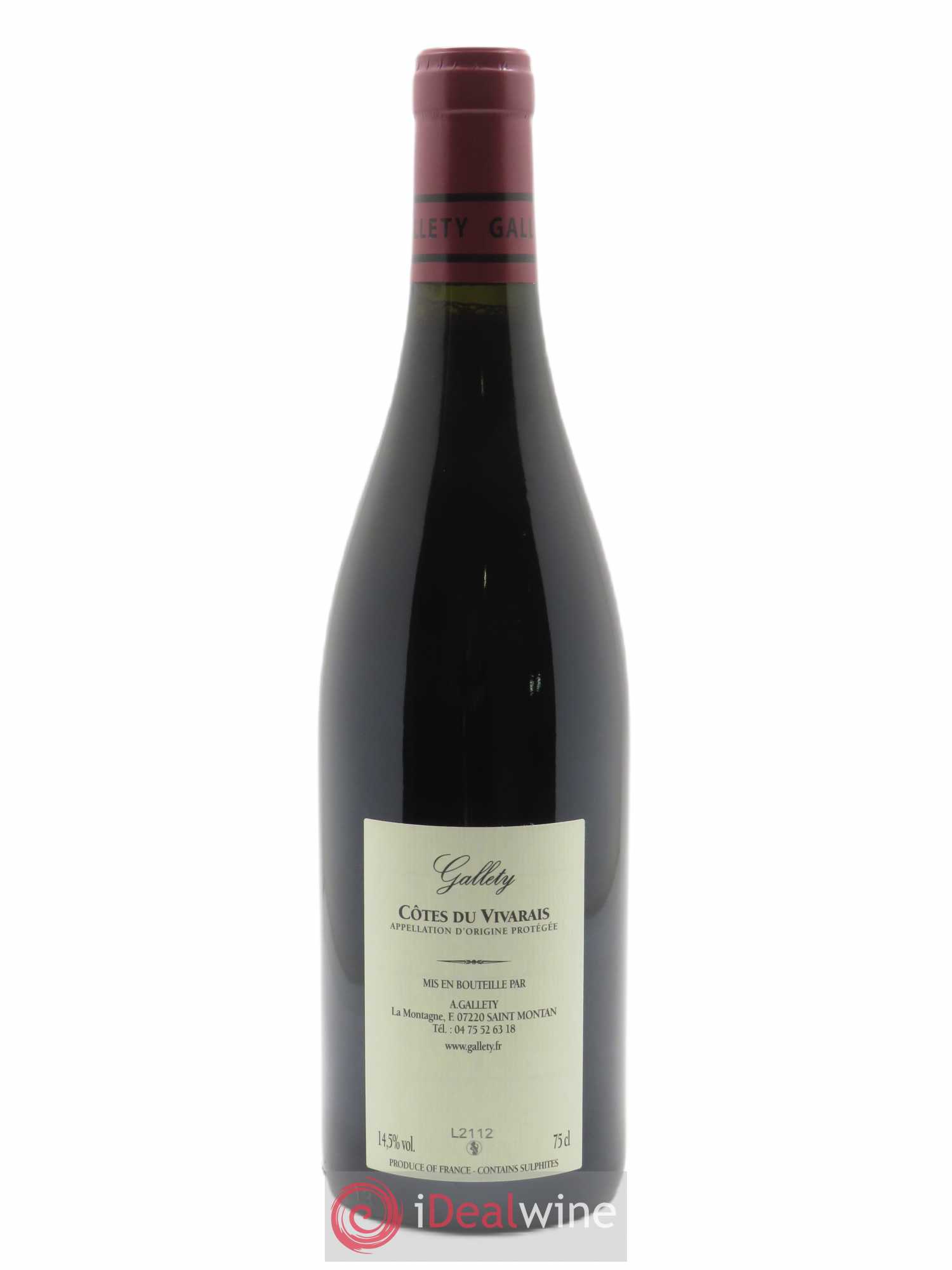 Côtes du Vivarais La Ligure Gallety (Domaine) 2017 - Lot of 1 bottle - 1