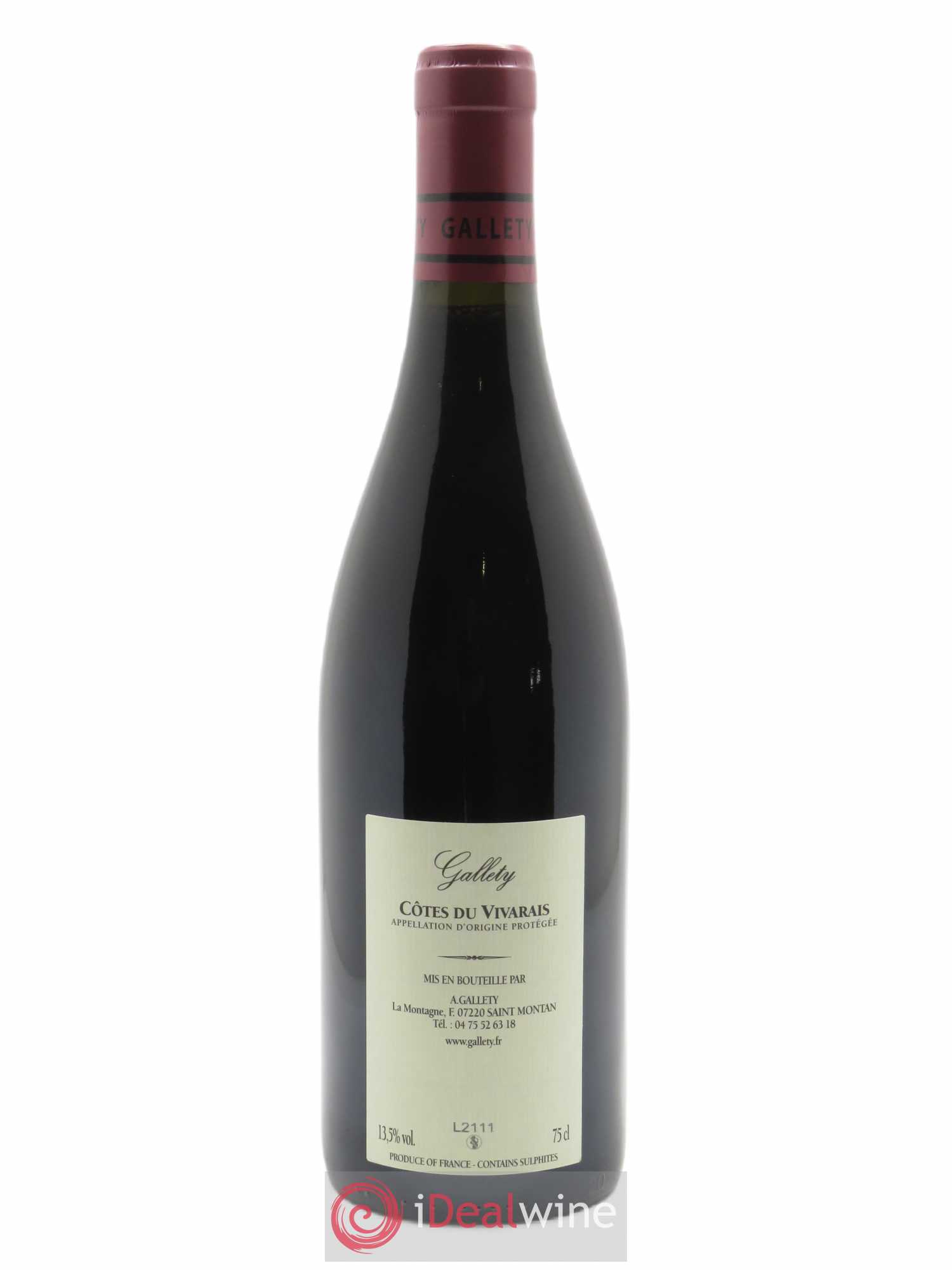 Côtes du Vivarais Clos Latin Gallety (Domaine) 2017 - Lot de 1 bouteille - 1