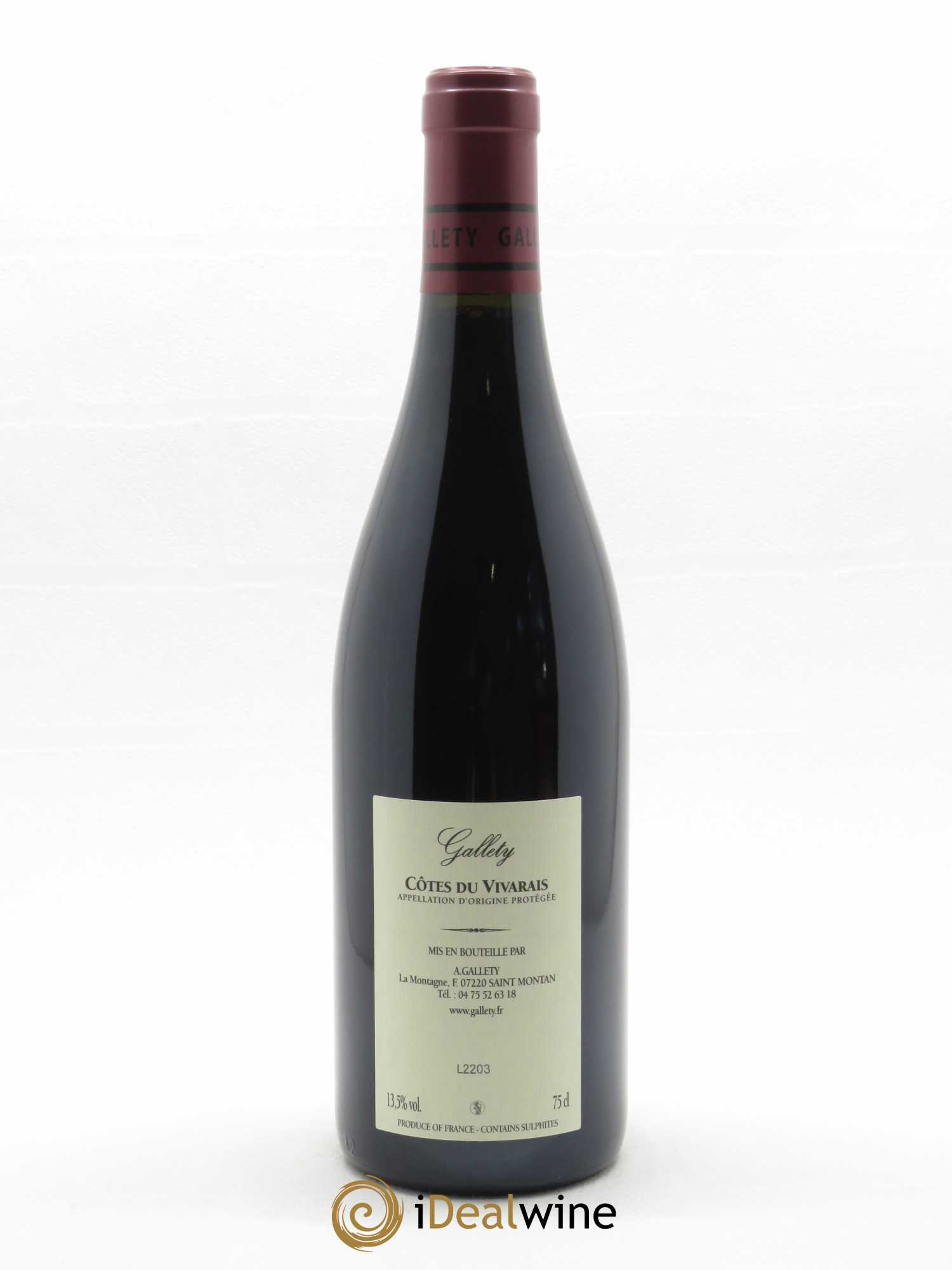 Côtes du Vivarais Cuvée Emma Gallety (Domaine) 2019 - Lot of 1 bottle - 1