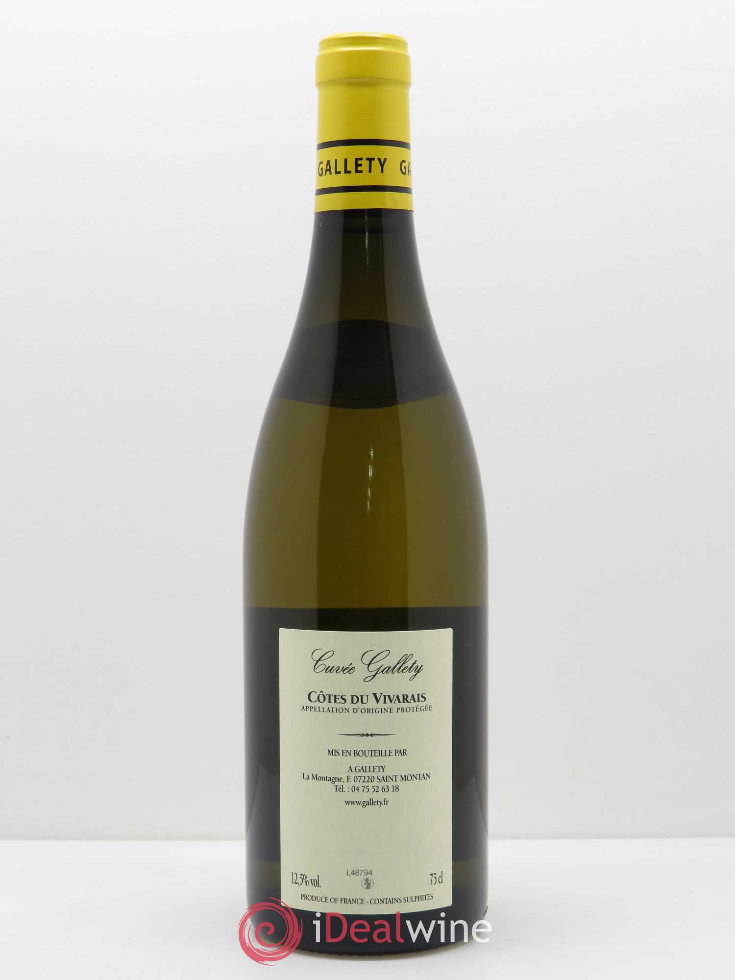 Côtes du Vivarais Blanc Gallety (Domaine) 2017 - Posten von 1 Flasche - 1