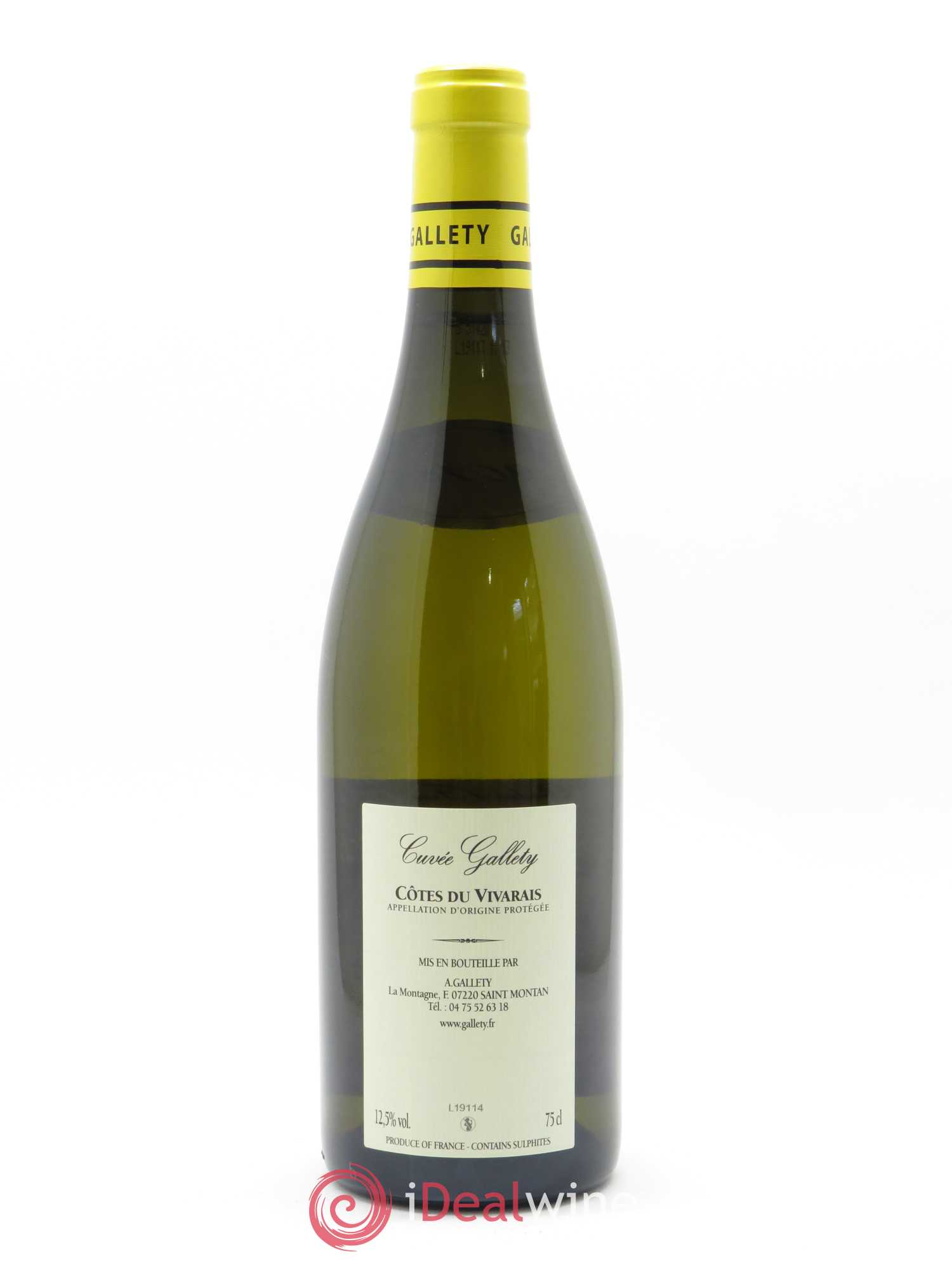 Côtes du Vivarais Blanc Gallety (Domaine) 2018 - Lot de 1 bouteille - 1