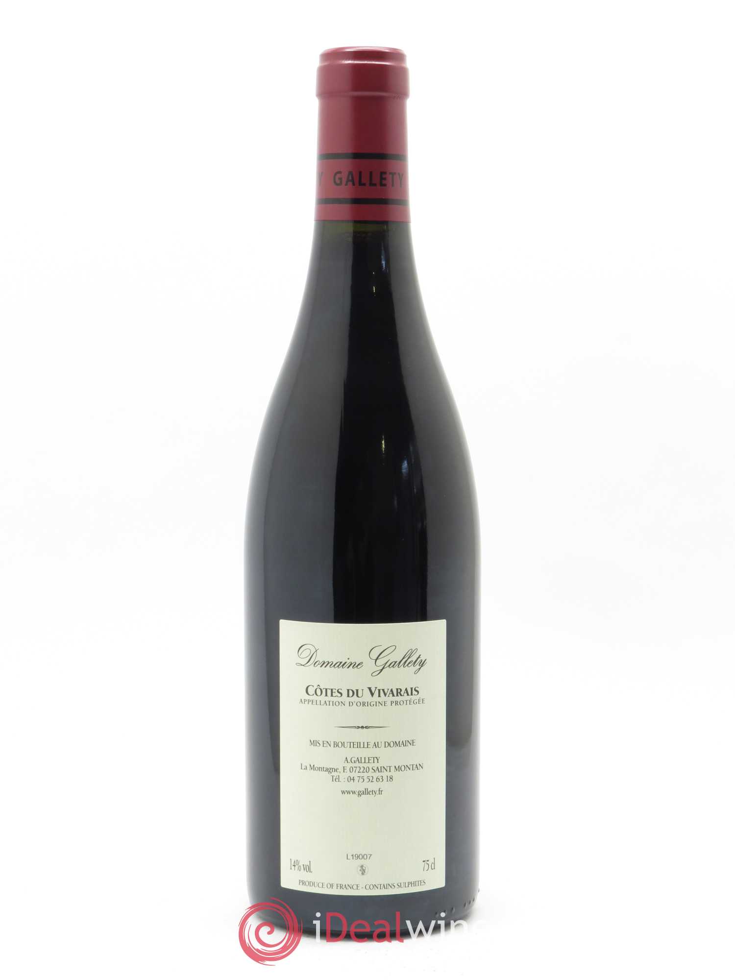 Côtes du Vivarais Cuvée Emma Gallety (Domaine) 2017 - Lot de 1 bouteille - 1