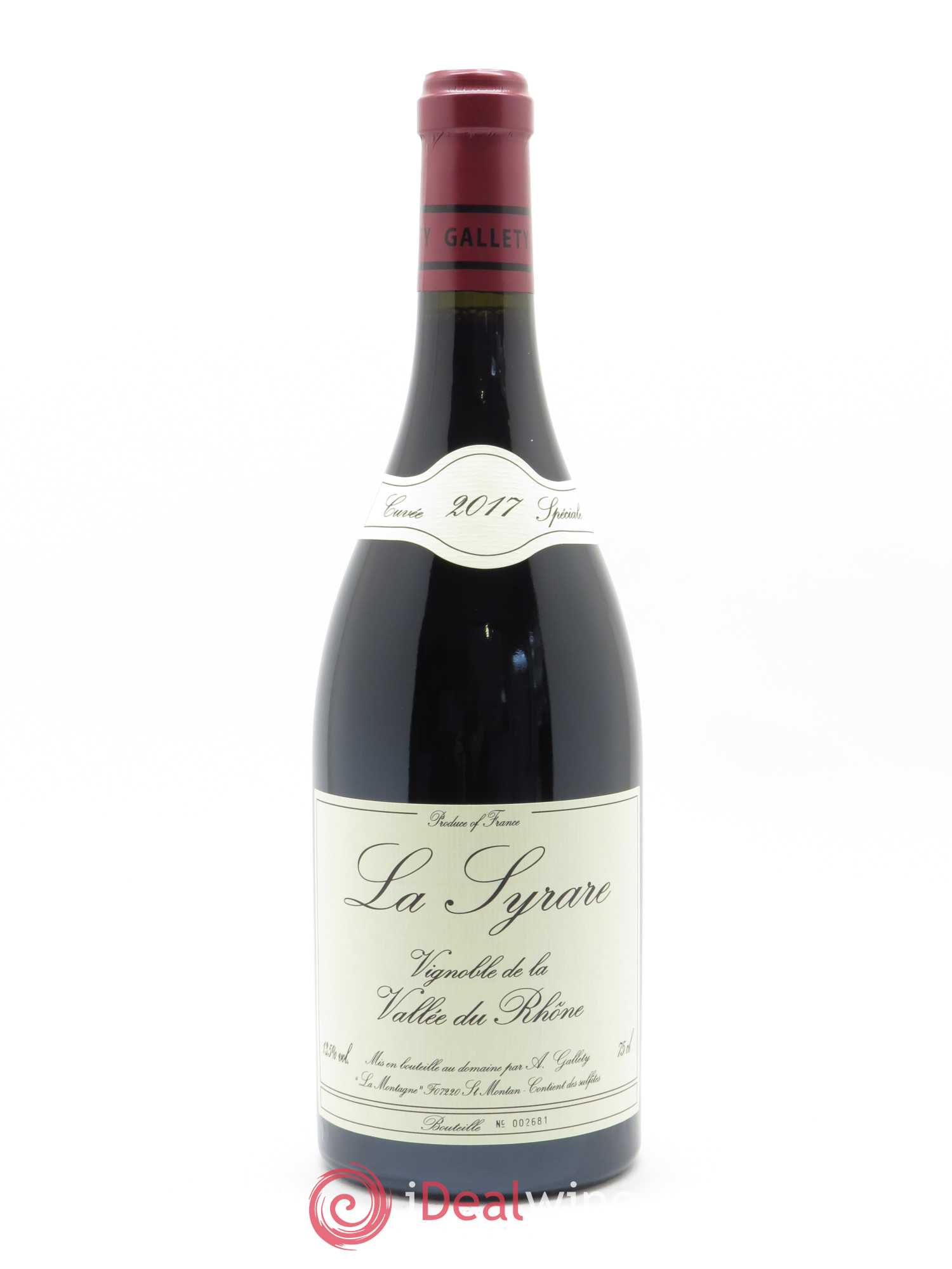 Côtes du Vivarais La Syrare Gallety (Domaine) 2017 - Lot de 1 bouteille - 0