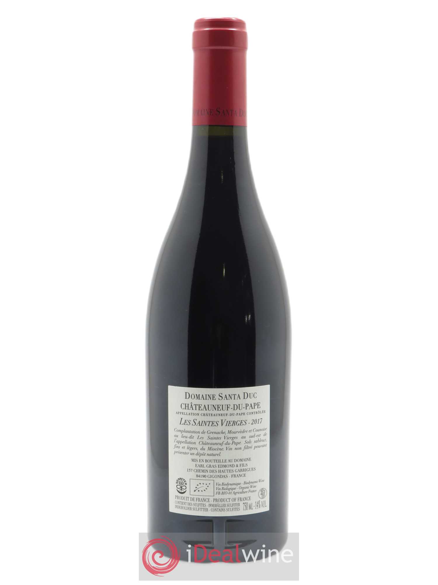 Châteauneuf-du-Pape Santa Duc (Domaine) Les Saintes Vierges Famille Gras 2017 - Lot de 1 bouteille - 1