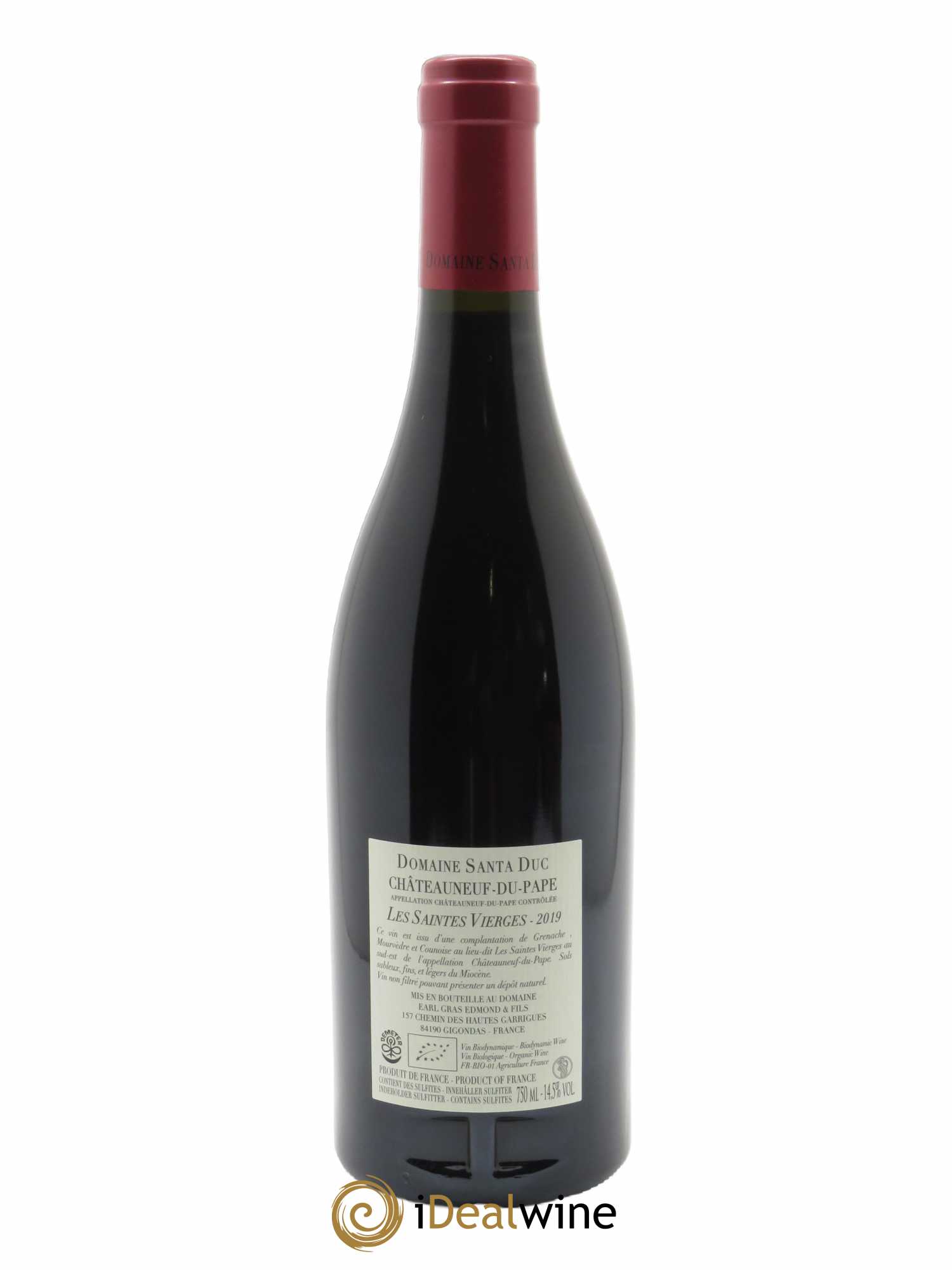 Châteauneuf-du-Pape Santa Duc (Domaine) Les Saintes Vierges Famille Gras 2019 - Lot of 1 bottle - 1