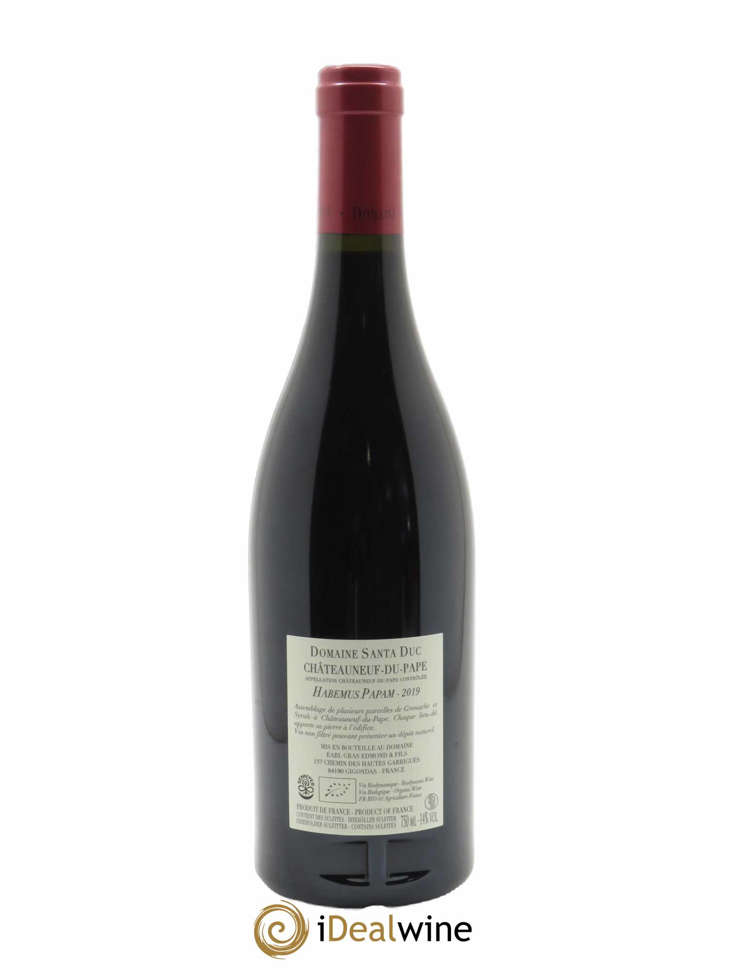 Châteauneuf-du-Pape Santa Duc (Domaine) Habemus Papam  Famille Gras 2019 - Lot of 1 bottle - 1