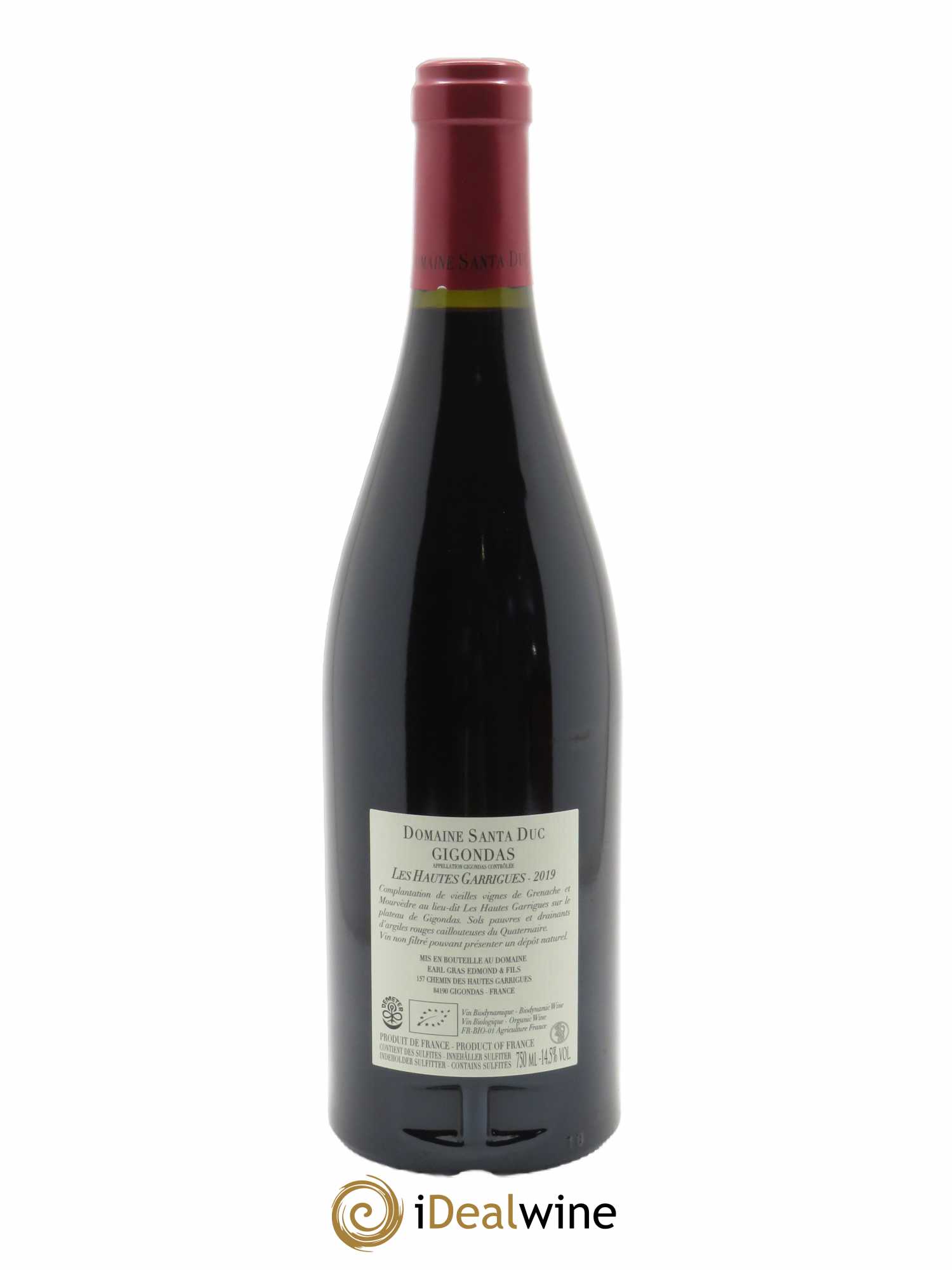 Gigondas Santa Duc (Domaine) Hautes Garrigues Famille Gras 2019 - Lot of 1 bottle - 1