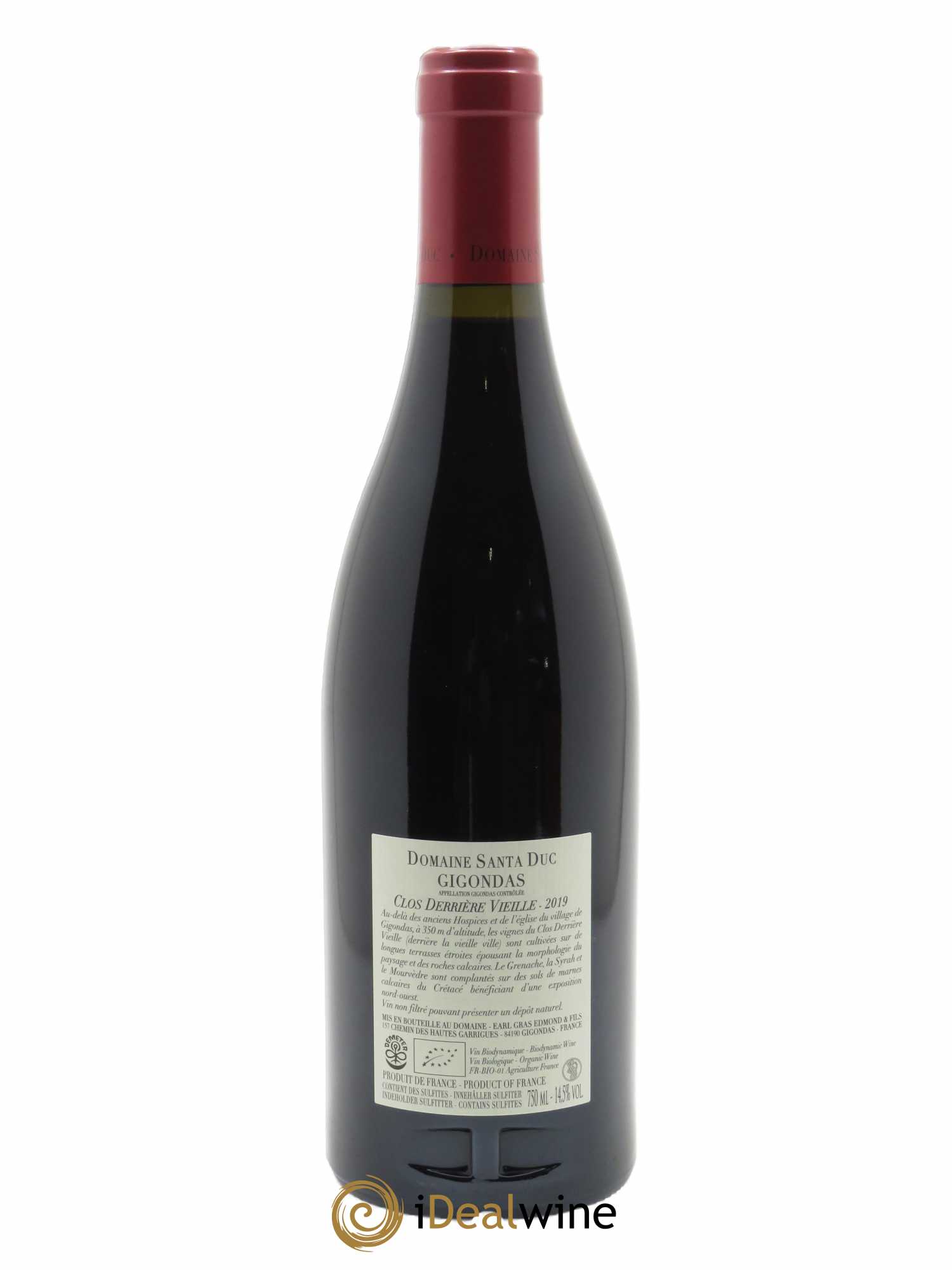 Gigondas Santa Duc (Domaine) Clos Derrière Vieille Famille Gras 2019 - Lot of 1 bottle - 1