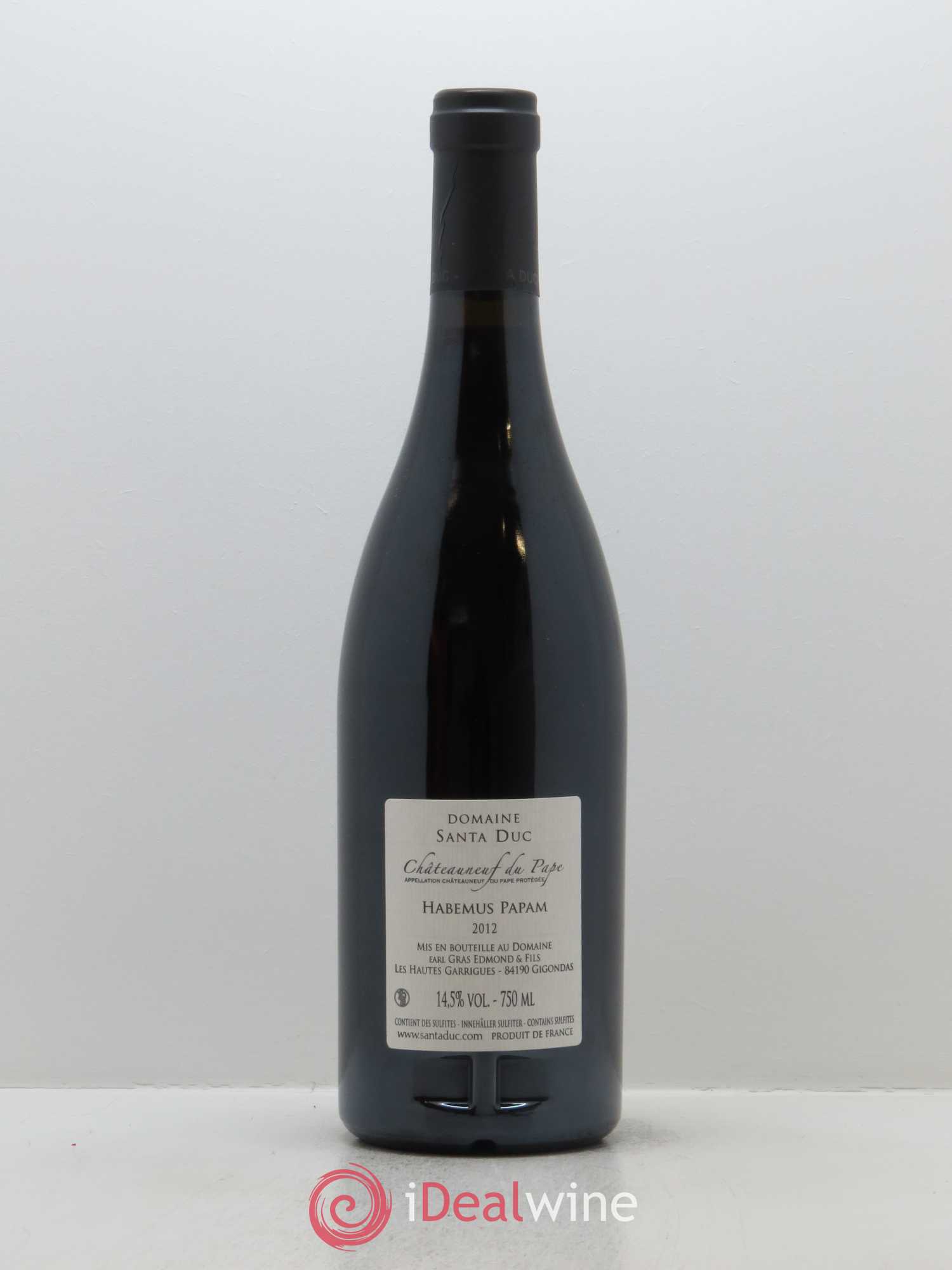 Châteauneuf-du-Pape Santa Duc (Domaine) Habemus Papam Famille Gras 2012 - Lot de 1 bouteille - 1