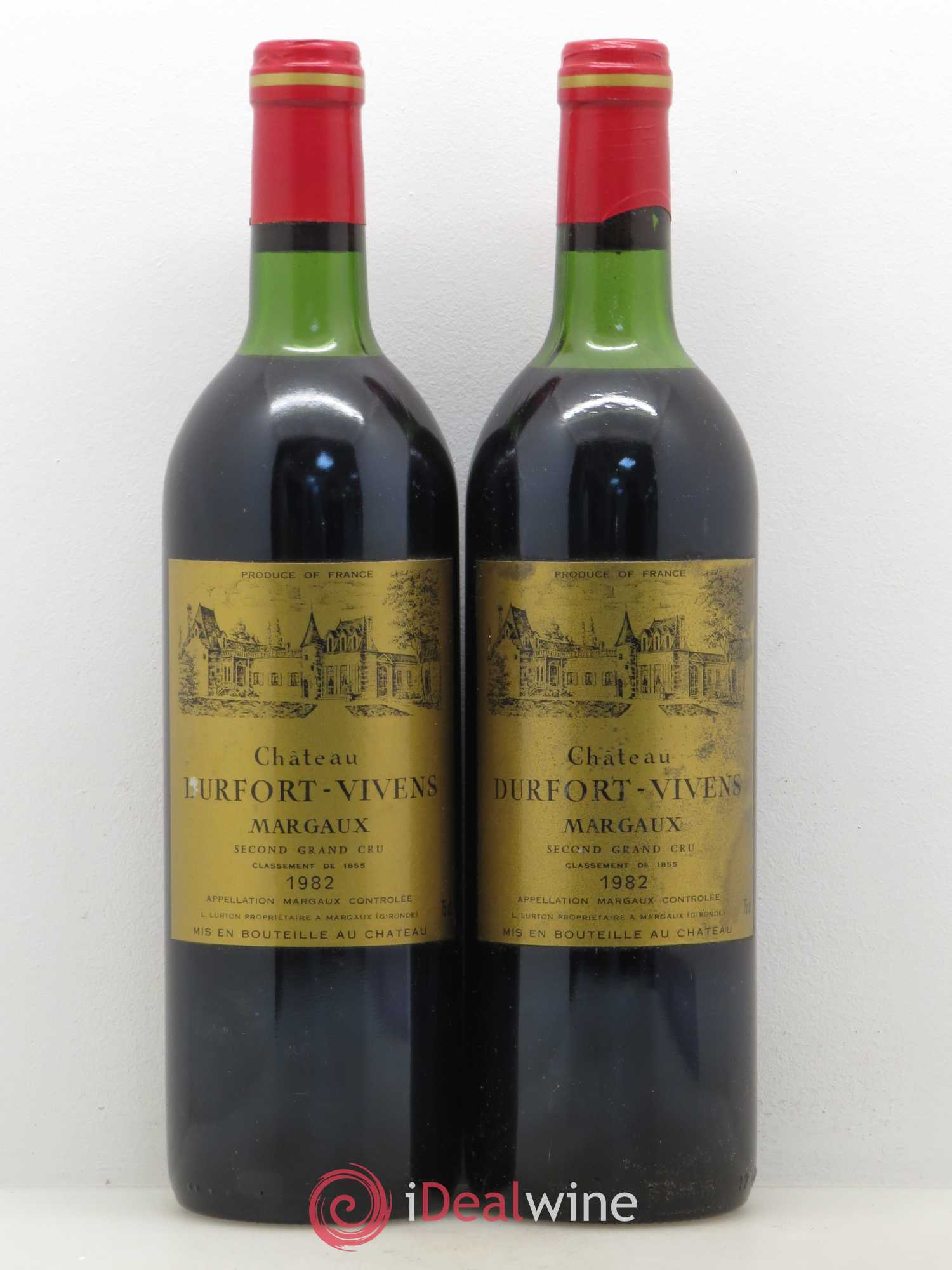 Château Durfort Vivens 2ème Grand Cru Classé 1982 - Lot de 2 bouteilles - 0