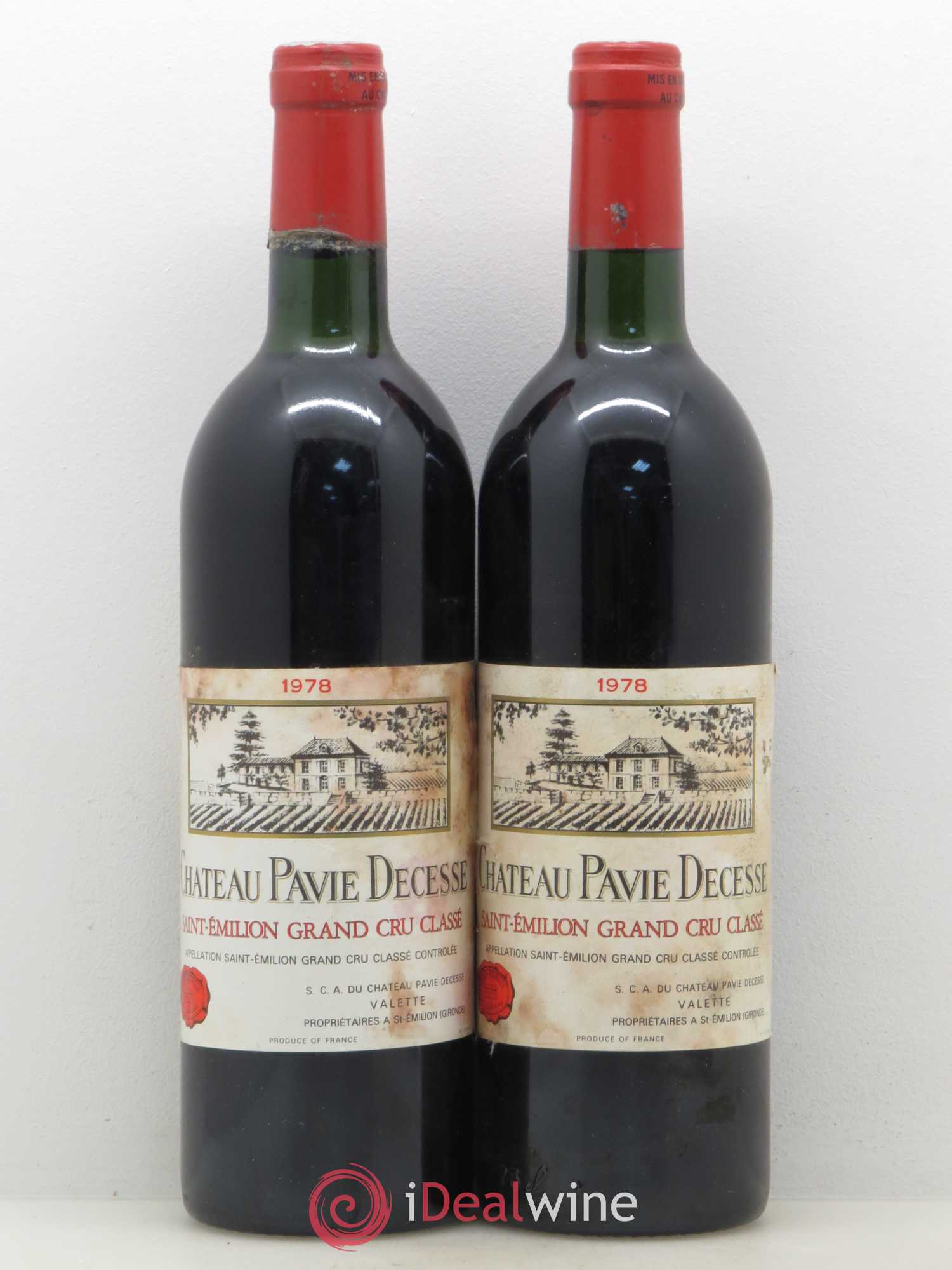 Château Pavie Decesse Grand Cru Classé 1978 - Lot de 2 bouteilles - 0