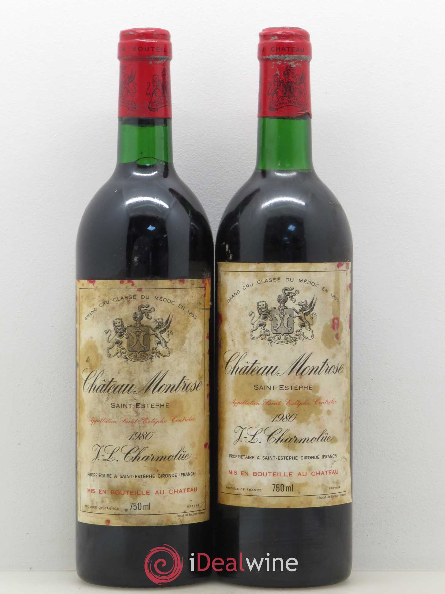 Château Montrose 2ème Grand Cru Classé 1980 - Lot de 2 bouteilles - 0