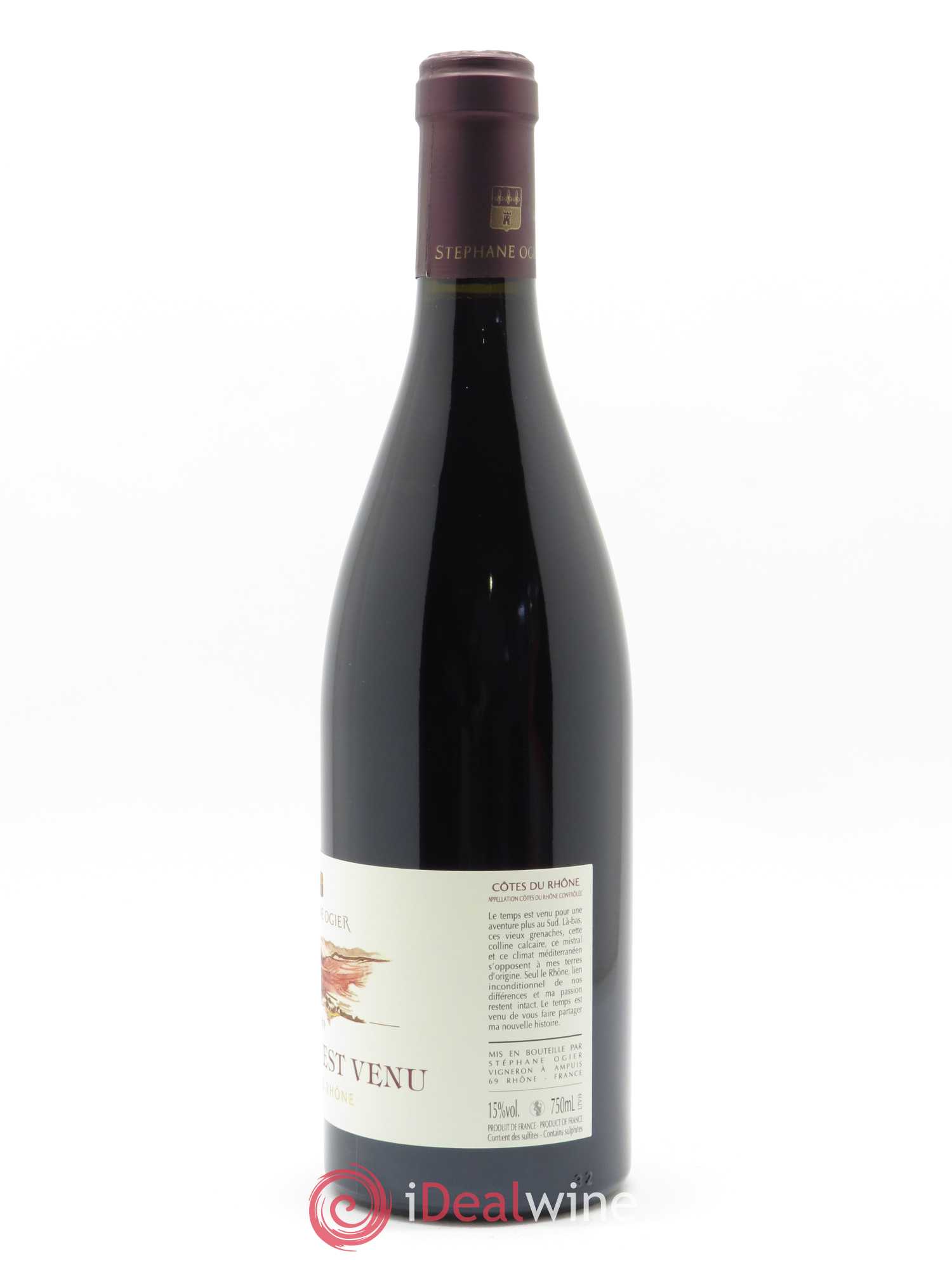 Côtes-du-Rhône Le Temps est Venu Stéphane Ogier 2019 - Lot de 1 bouteille - 1