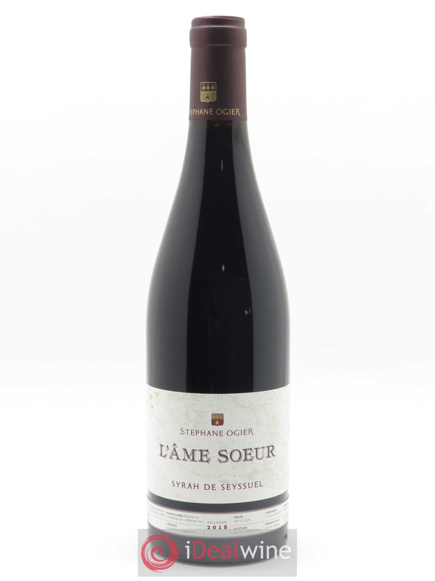 Collines Rhodaniennes L'Ame Soeur Syrah de Seyssuel Stéphane Ogier 2018 - Lot de 1 bouteille - 0