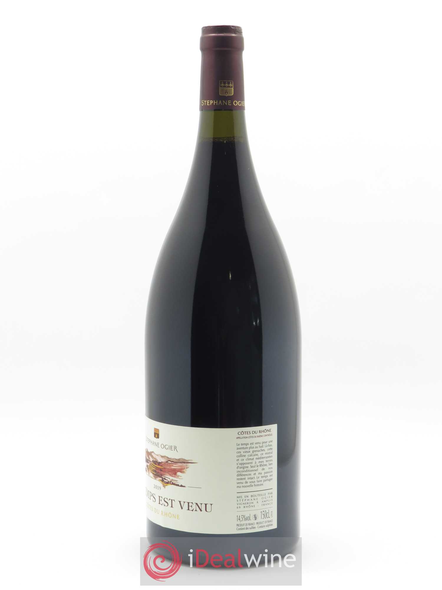 Côtes-du-Rhône Le Temps est Venu Stéphane Ogier 2019 - Lot of 1 magnum - 1
