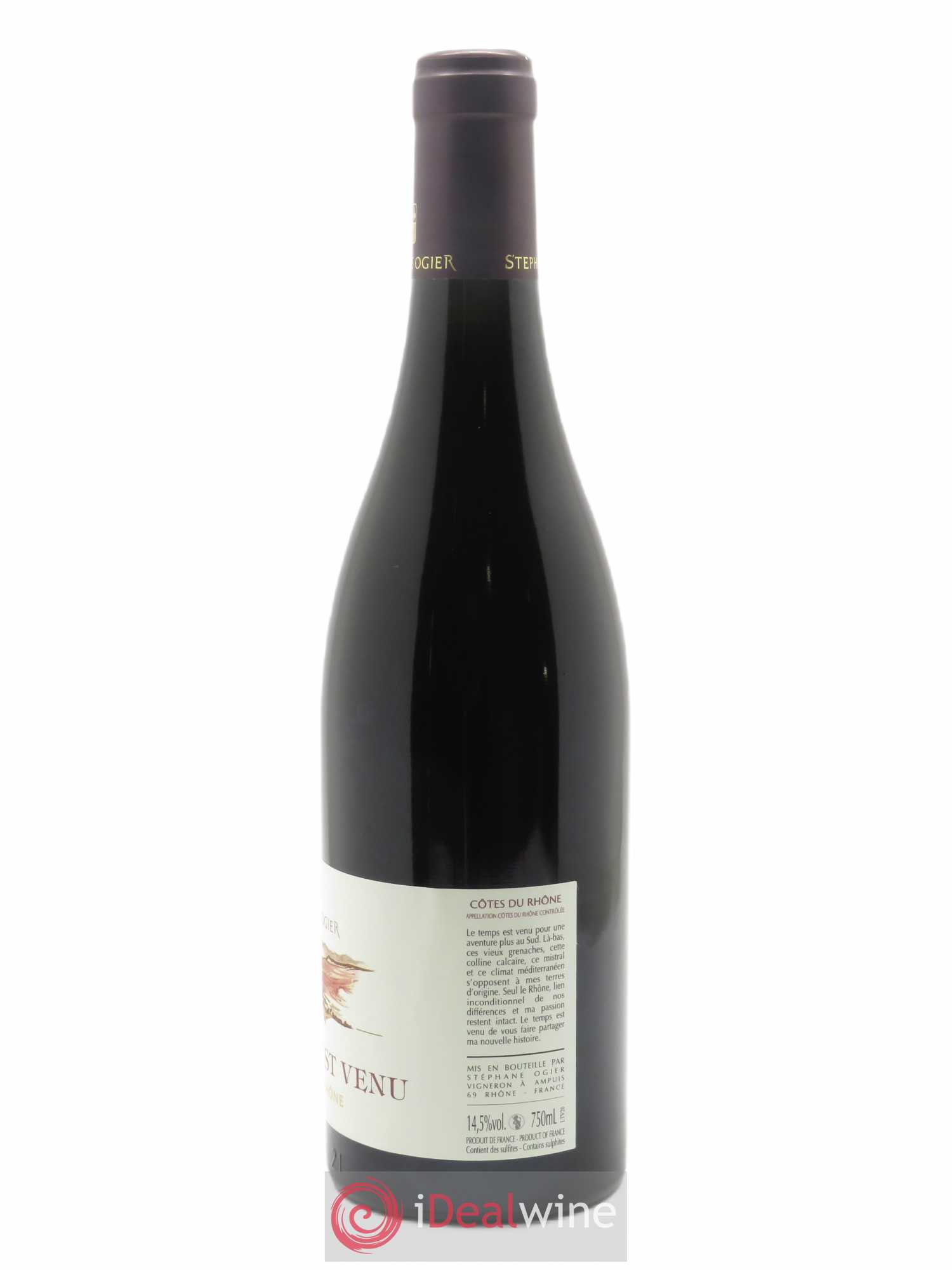 Côtes-du-Rhône Le Temps est Venu Stéphane Ogier 2020 - Lot de 1 bouteille - 1