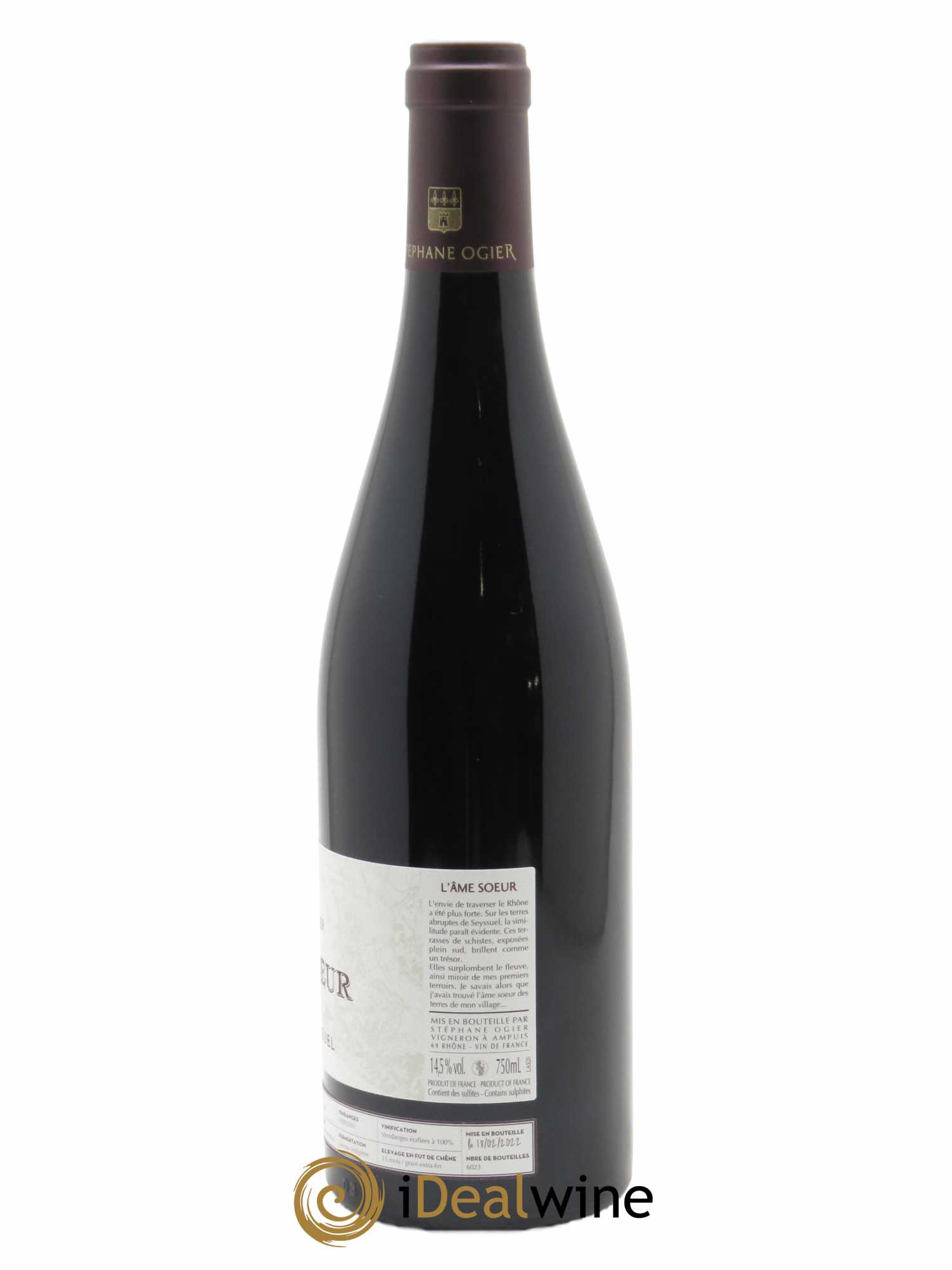 Collines Rhodaniennes L'Ame Soeur Syrah de Seyssuel Stéphane Ogier 2020 - Lot of 1 bottle - 1