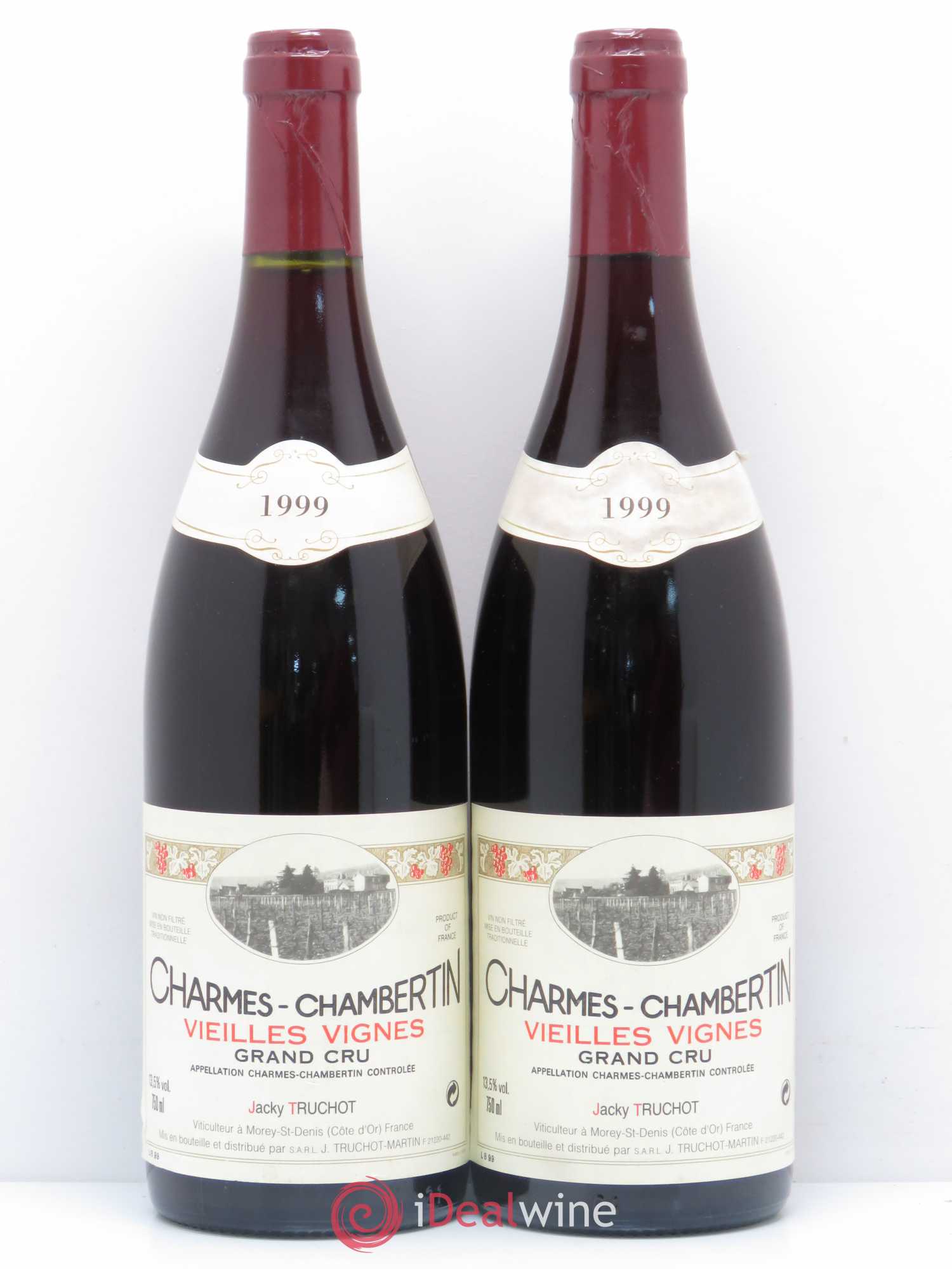 Charmes-Chambertin Grand Cru Vieilles Vignes Jacky Truchot 1999 - Lot de 2 bouteilles - 0