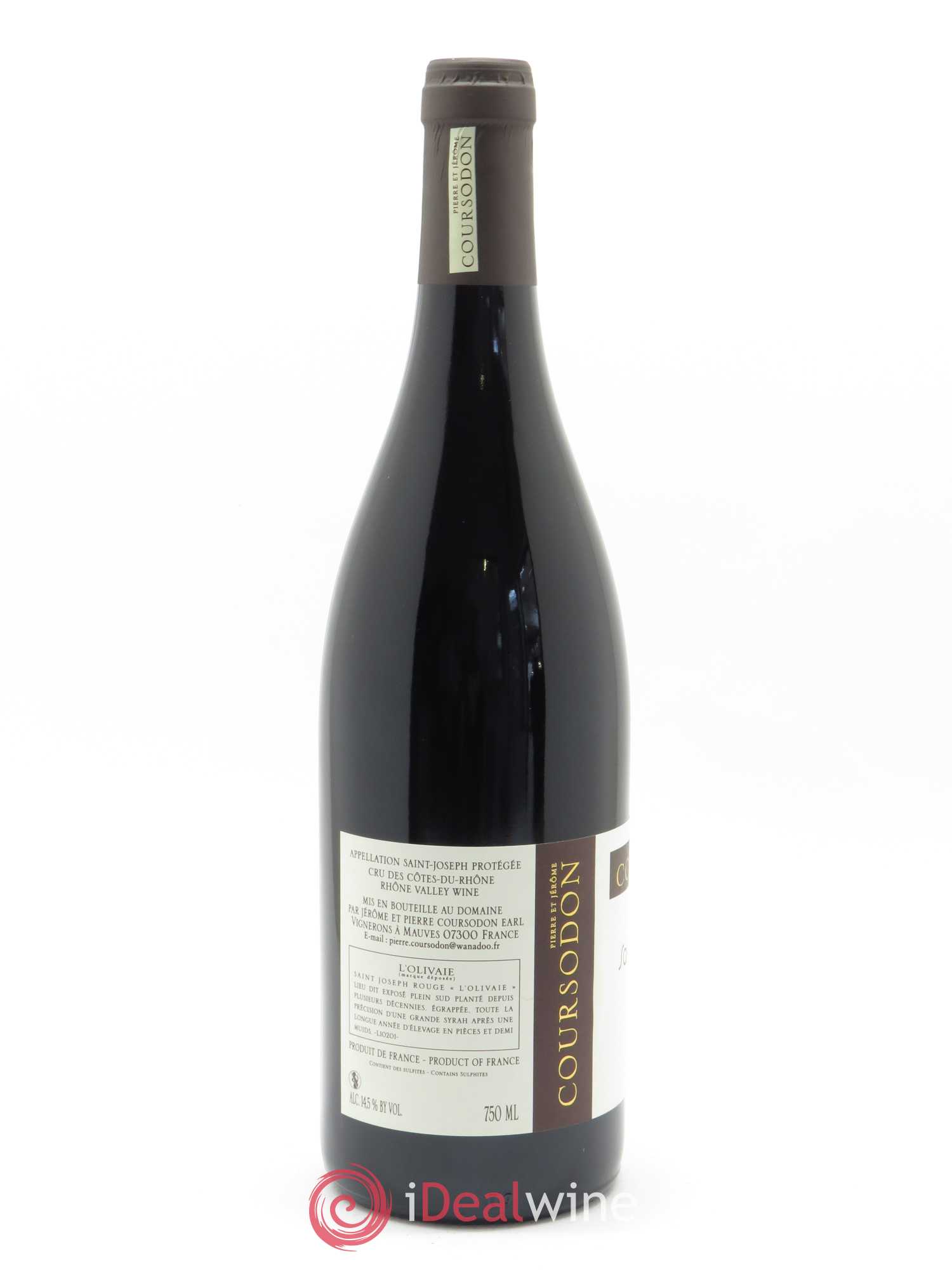 Saint-Joseph L'Olivaie Pierre et Jérôme Coursodon 2018 - Lot de 1 bouteille - 1