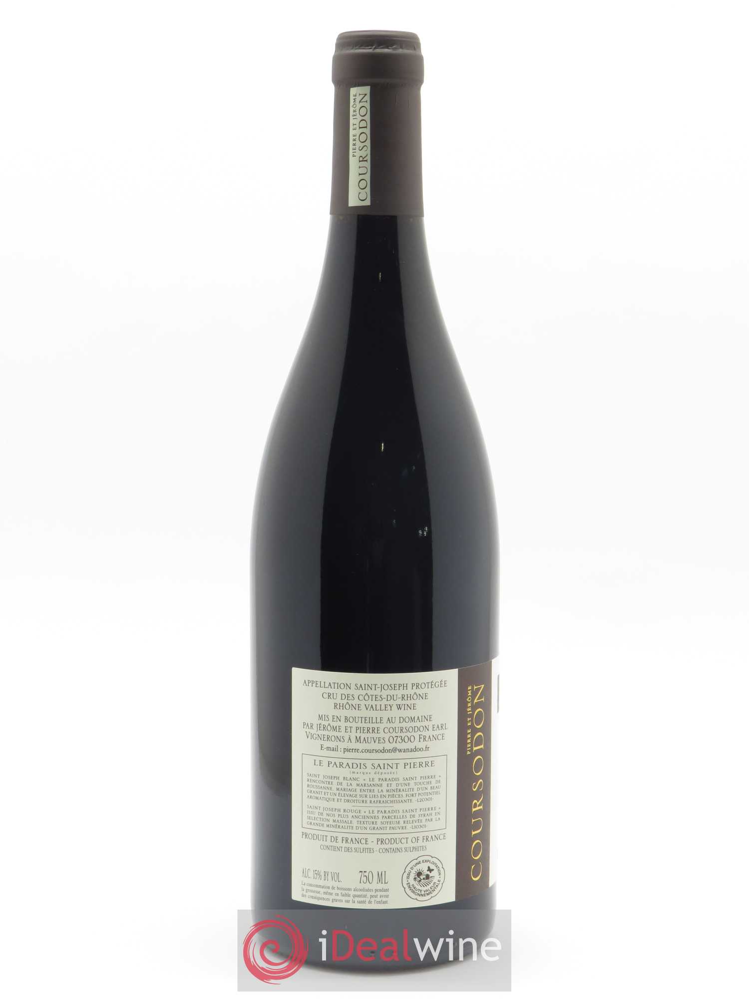 Saint-Joseph Le Paradis Saint-Pierre Pierre et Jérôme Coursodon 2019 - Lot de 1 bouteille - 1