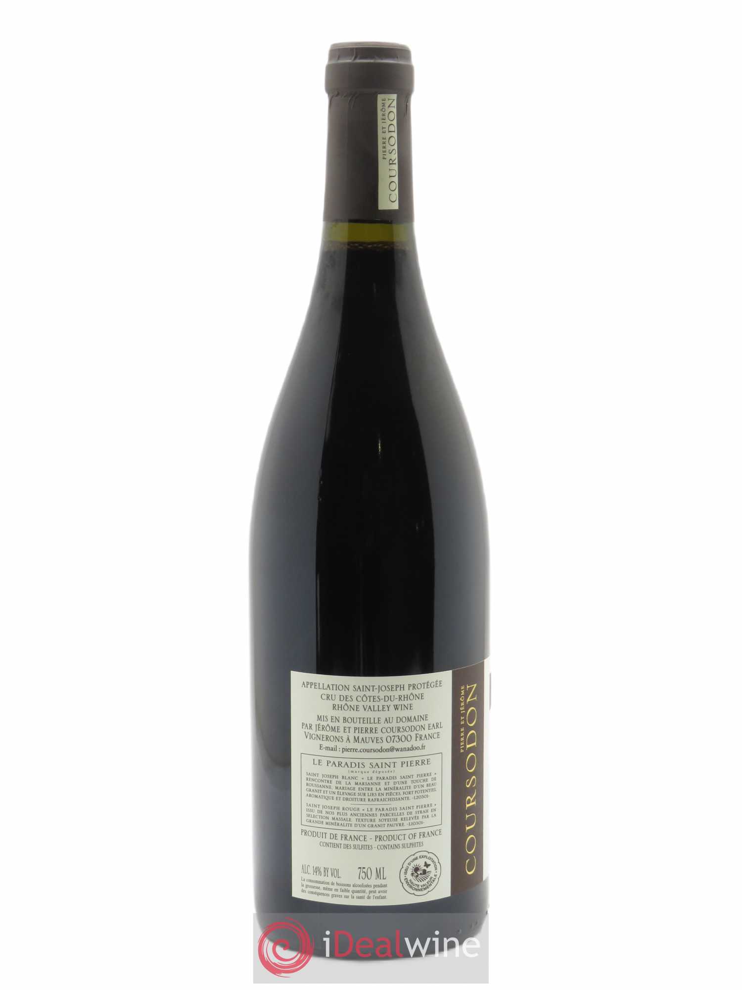 Saint-Joseph Le Paradis Saint-Pierre Pierre et Jérôme Coursodon 2020 - Lot de 1 bouteille - 1