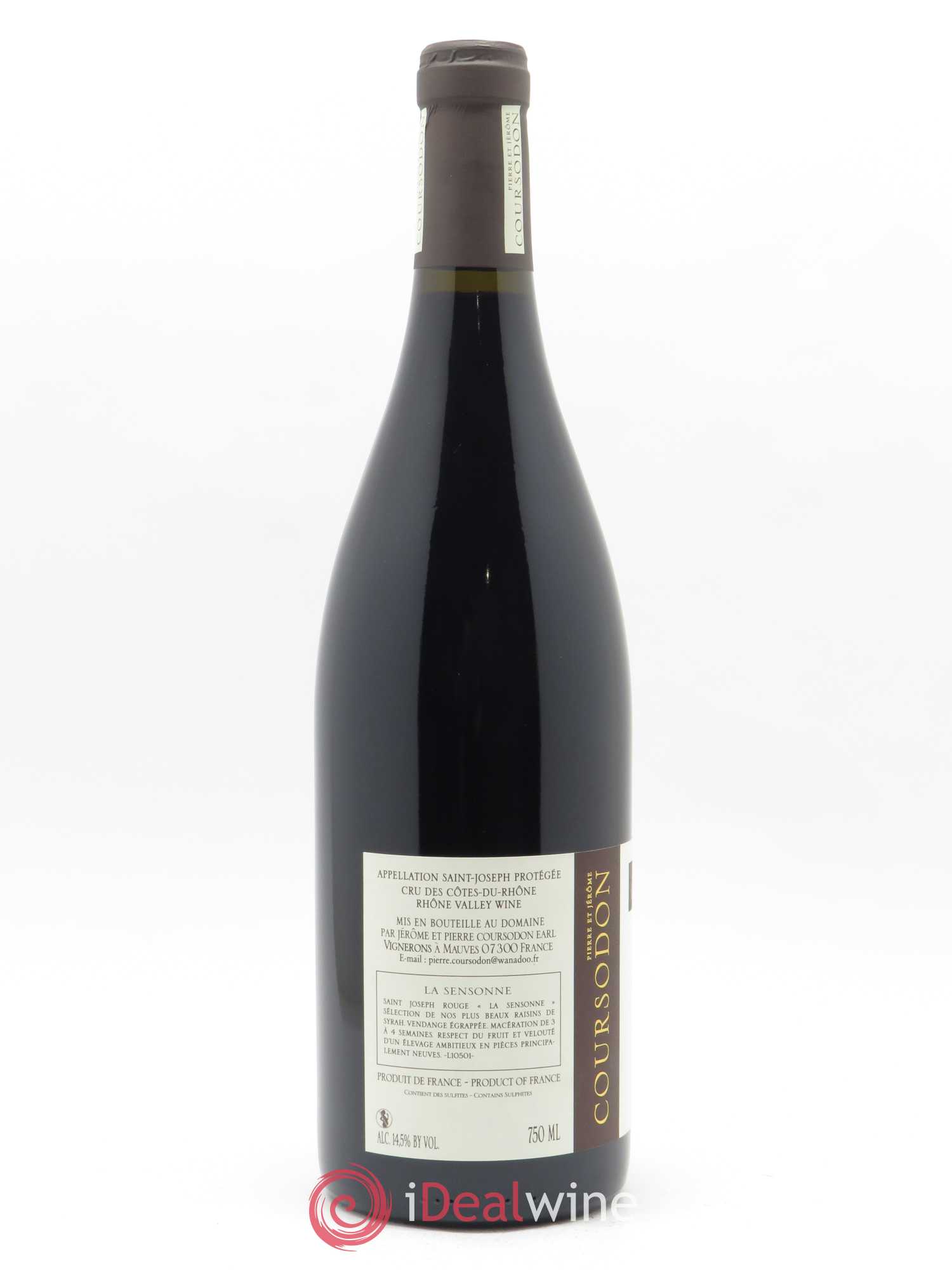 Saint-Joseph La Sensonne Pierre et Jérôme Coursodon 2018 - Lot of 1 bottle - 1