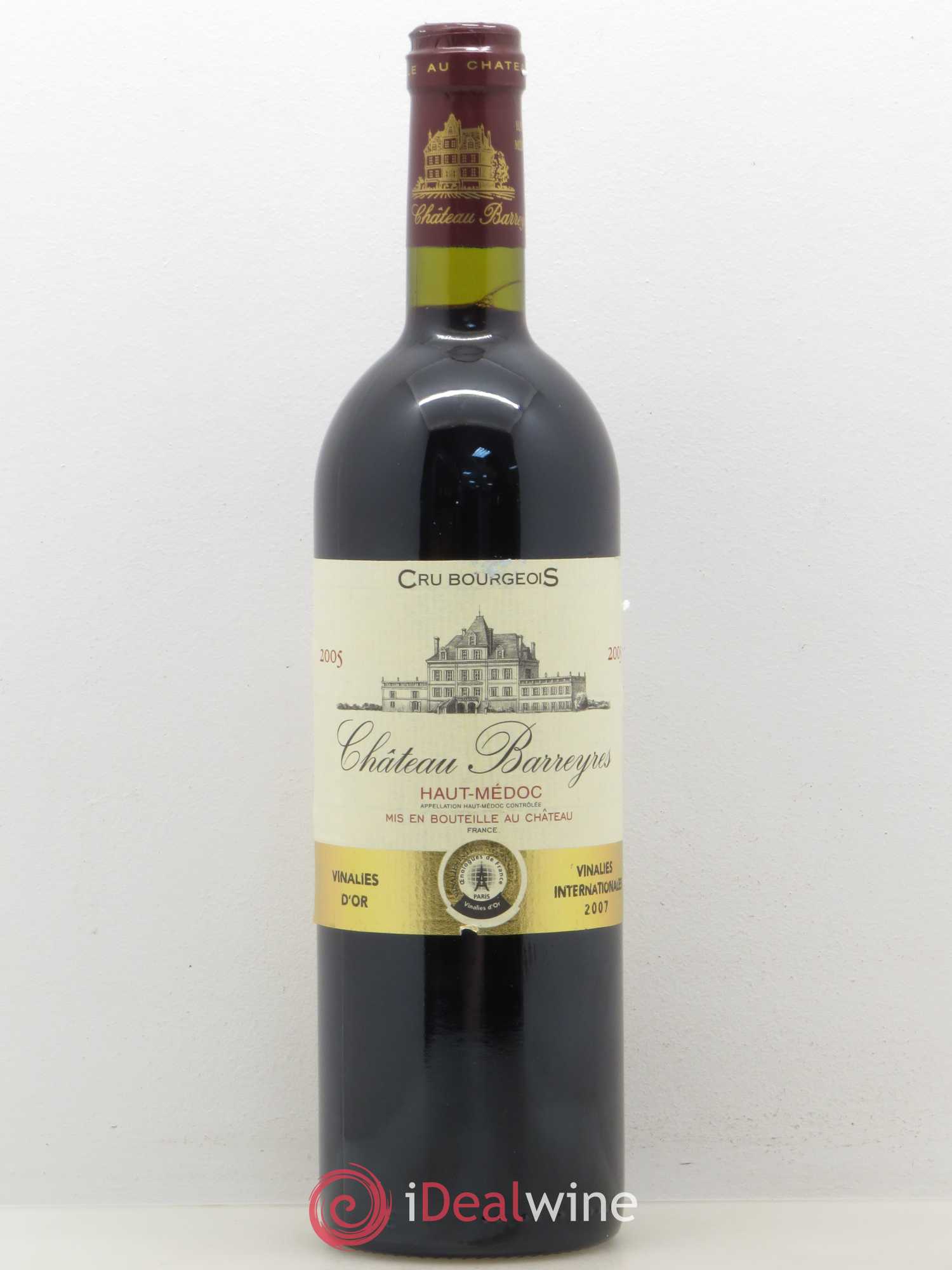 Château Barreyres Cru Bourgeois 2005 - Lot de 1 bouteille - 0