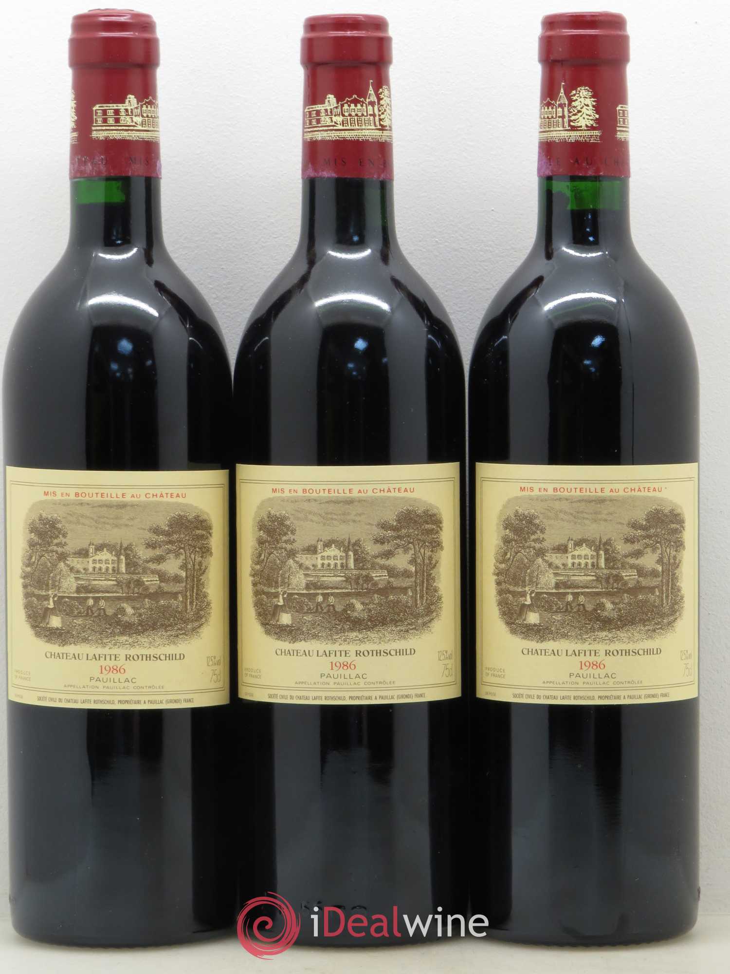 Château Lafite Rothschild 1er Grand Cru Classé 1986 - Lot de 12 bouteilles - 1