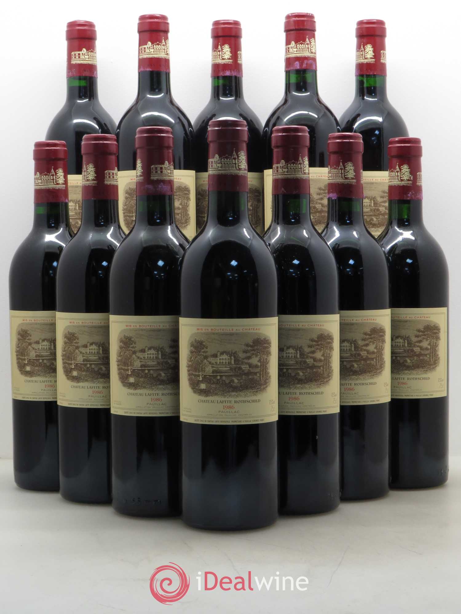 Château Lafite Rothschild 1er Grand Cru Classé 1986 - Lot de 12 bouteilles - 0