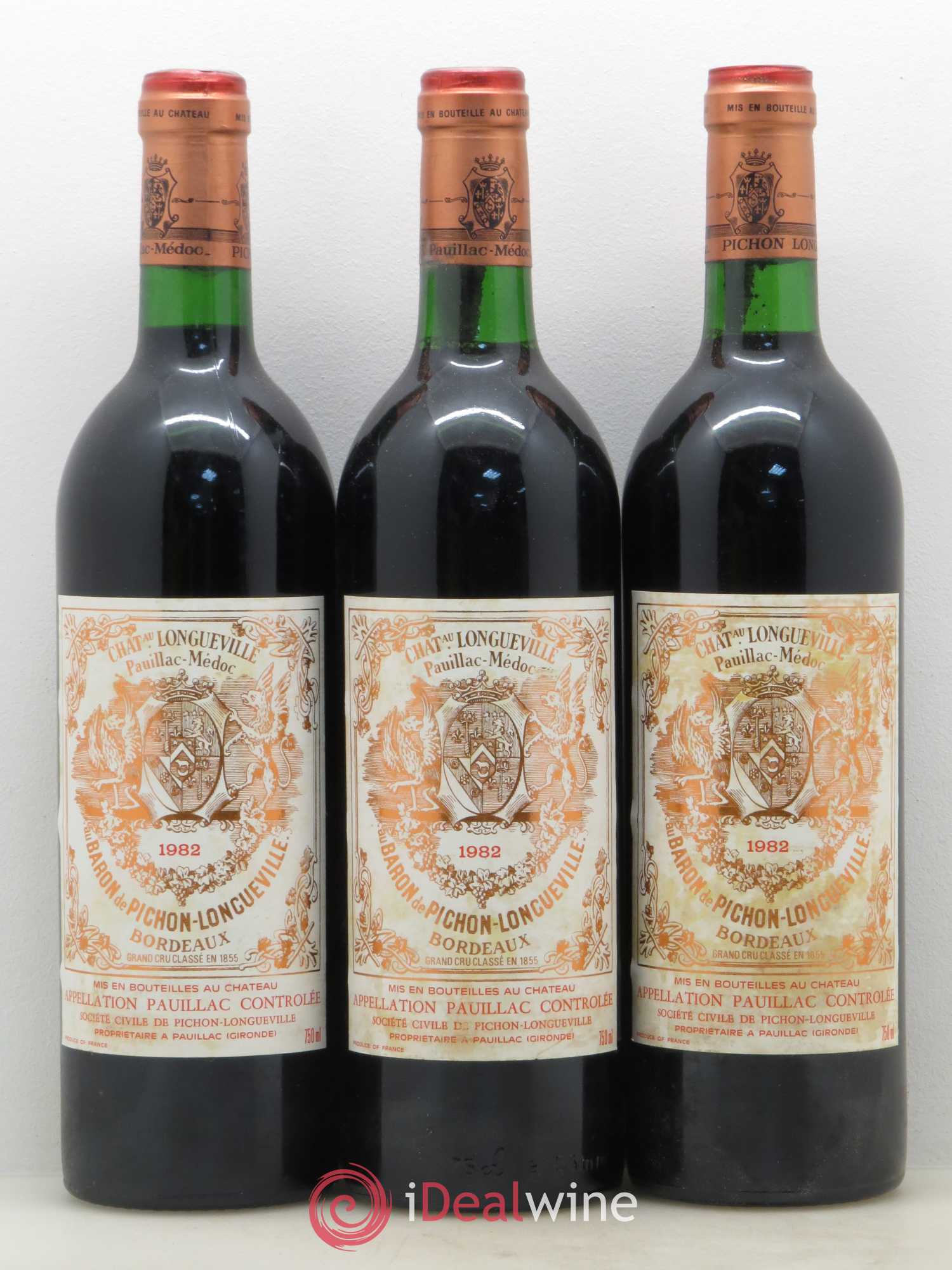 Pichon Longueville Baron 2ème Grand Cru Classé 1982 - Lot de 12 bouteilles - 1