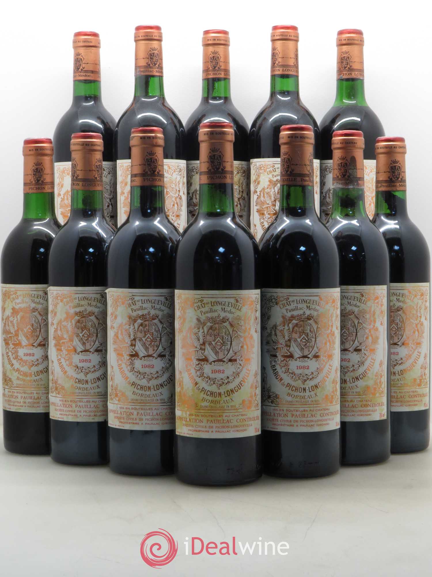 Pichon Longueville Baron 2ème Grand Cru Classé 1982 - Lot de 12 bouteilles - 0
