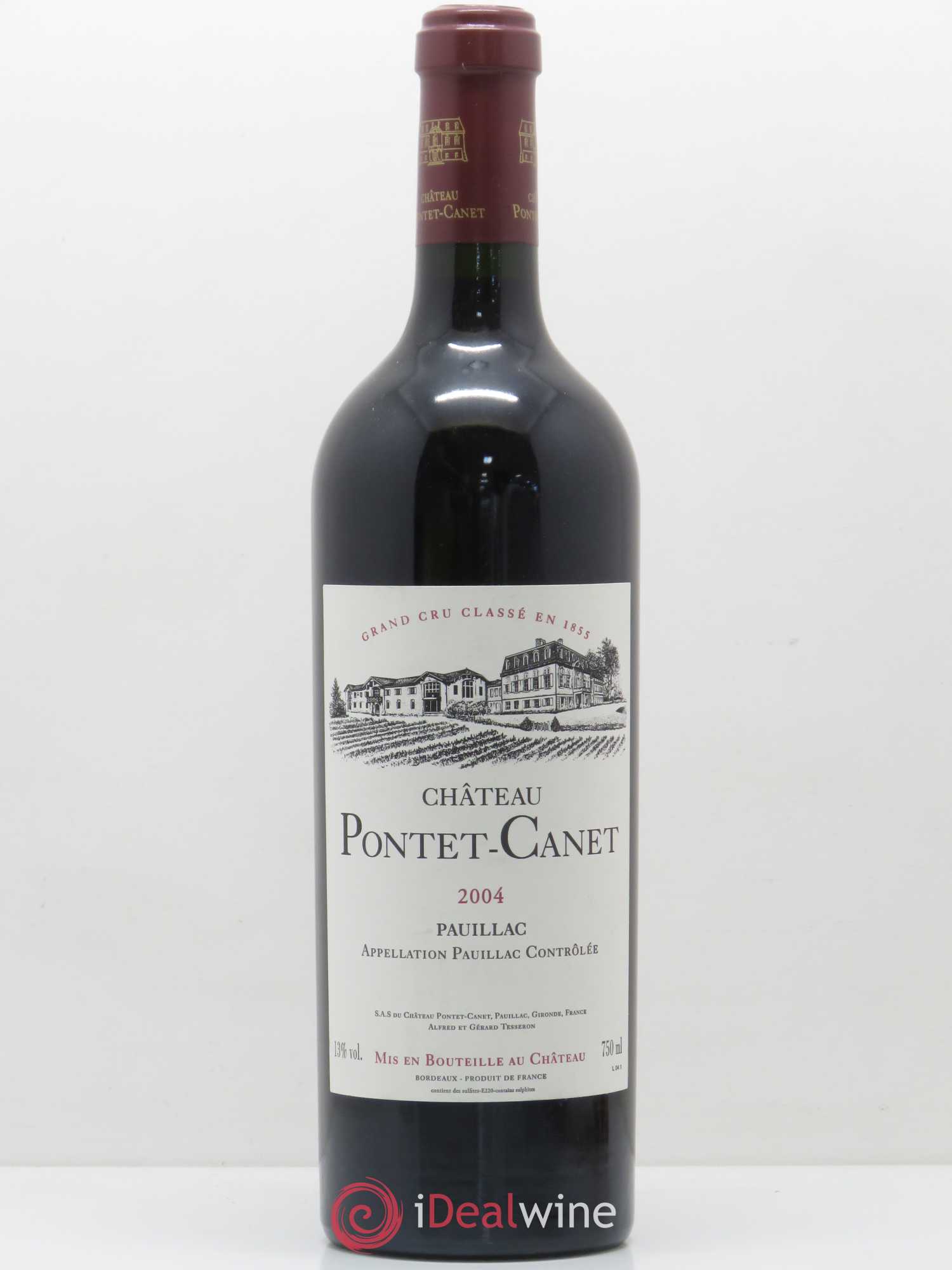 Château Pontet Canet 5ème Grand Cru Classé 2004 - Lot de 1 bouteille - 0