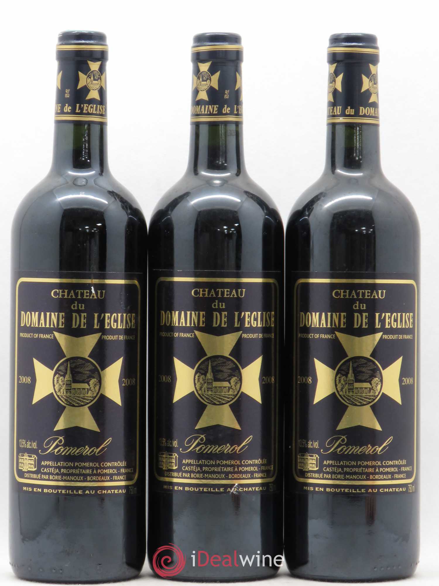 Château du Domaine de l'Église 2008 - Lot de 3 bouteilles - 0