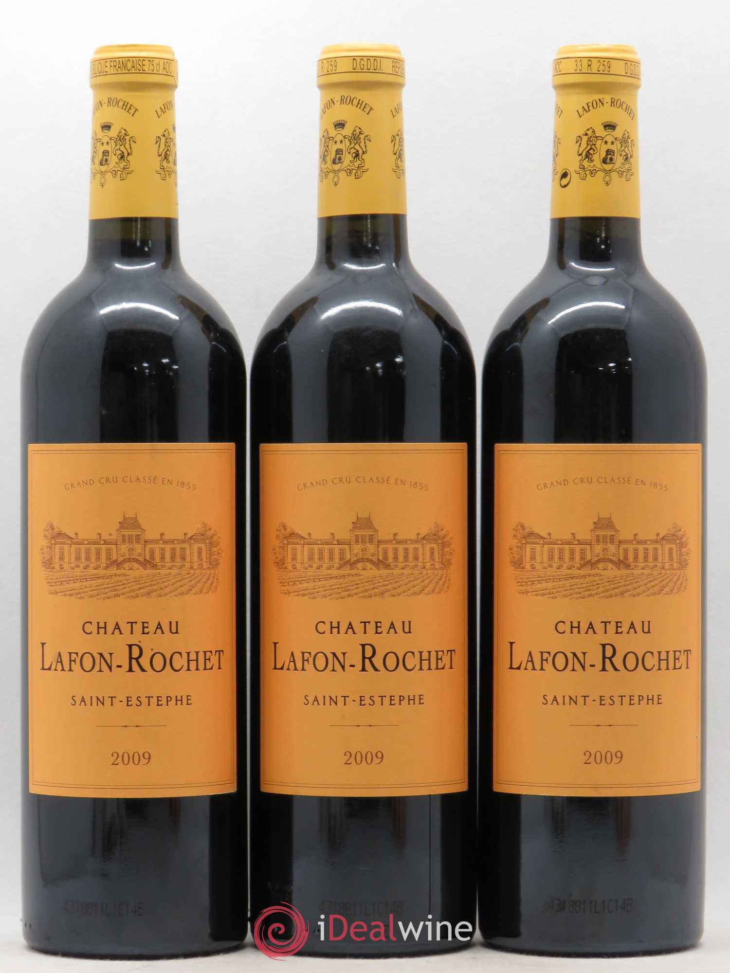 Château Lafon Rochet 4ème Grand Cru Classé 2009 - Lot de 3 bouteilles - 0