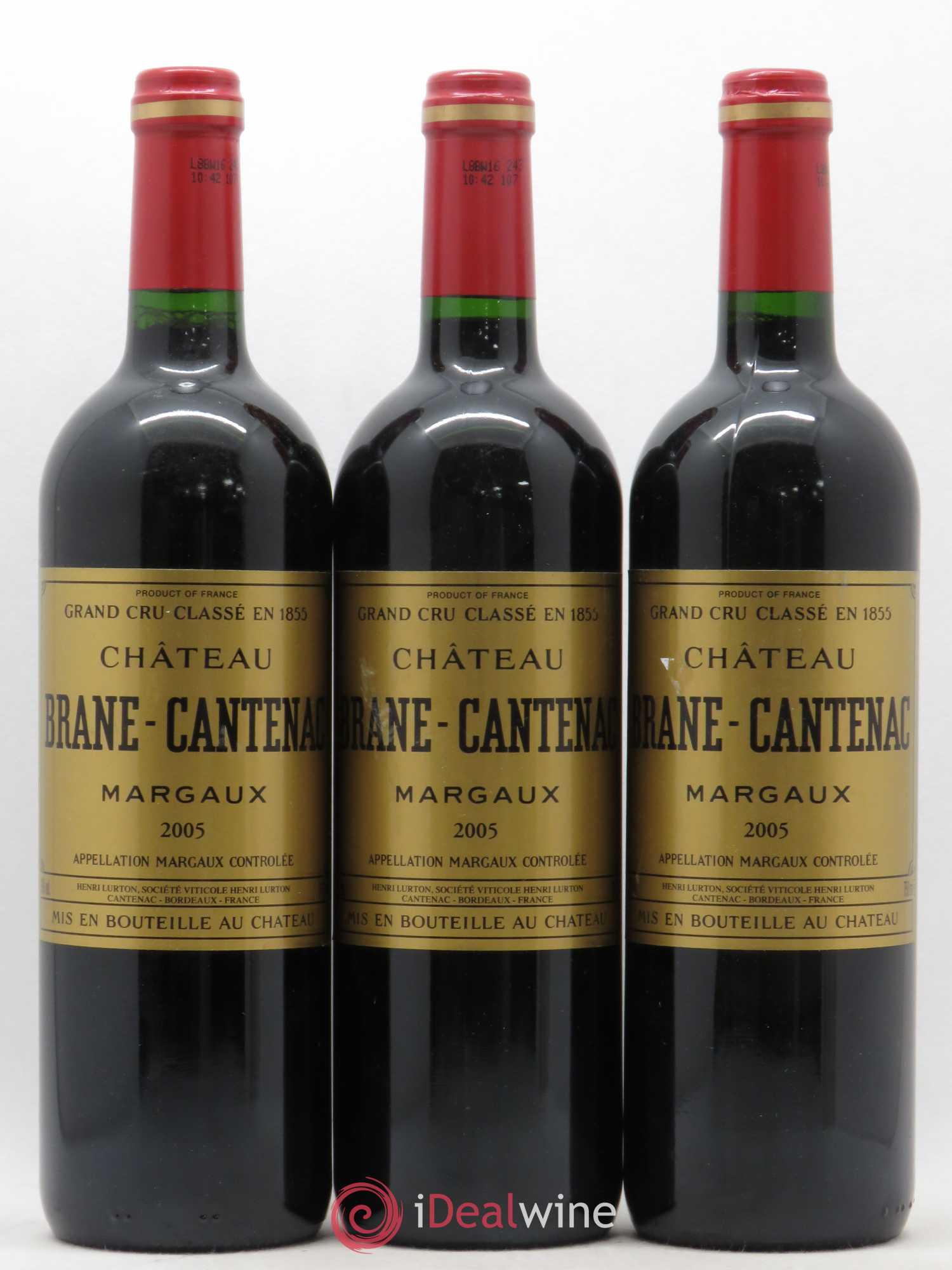 Château Brane Cantenac 2ème Grand Cru Classé 2005 - Lot de 3 bouteilles - 0