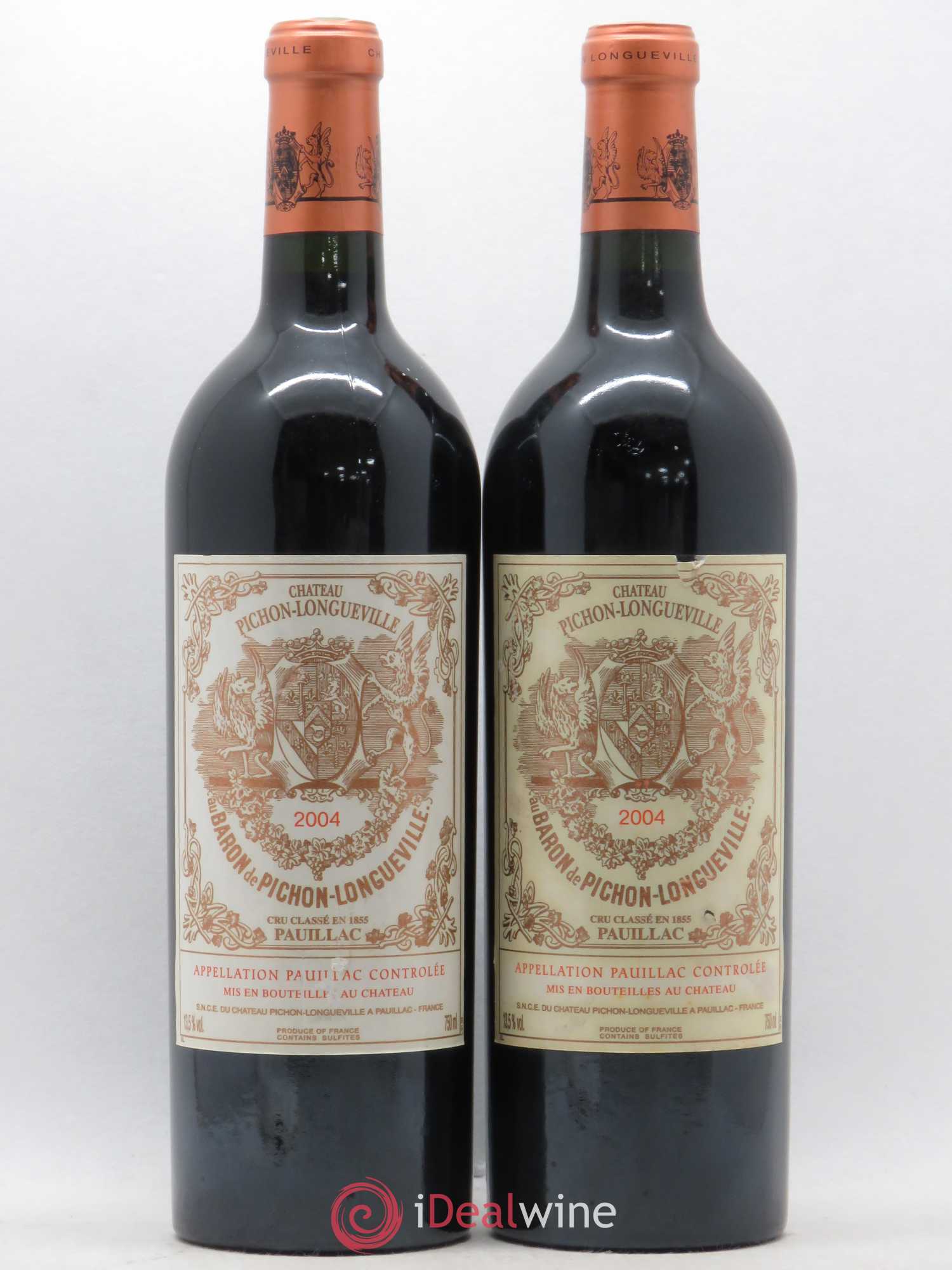 Pichon Longueville Baron 2ème Grand Cru Classé 2004 - Lot de 2 bouteilles - 0