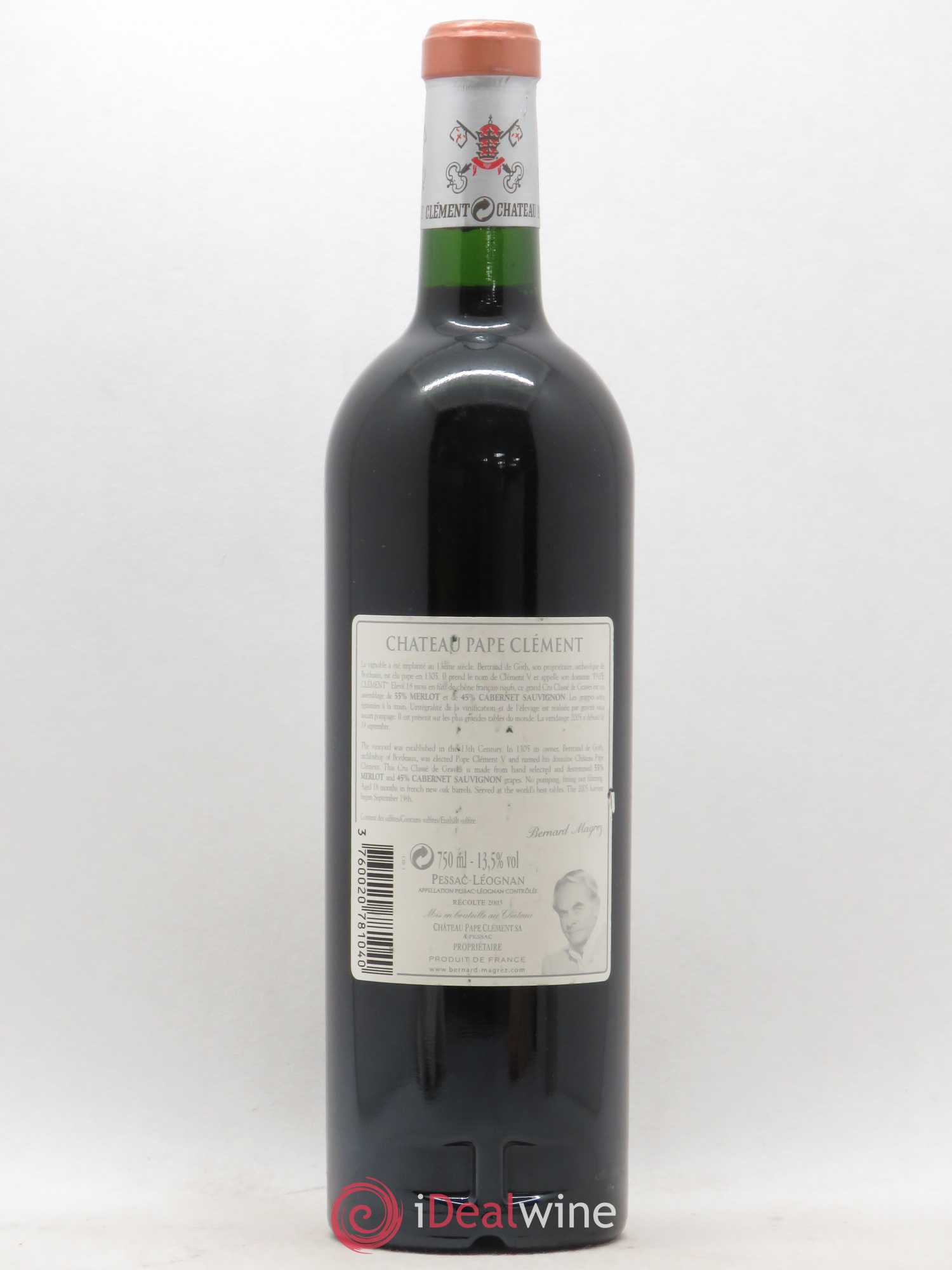 Château Pape Clément Cru Classé de Graves 2005 - Lot de 1 bouteille - 1