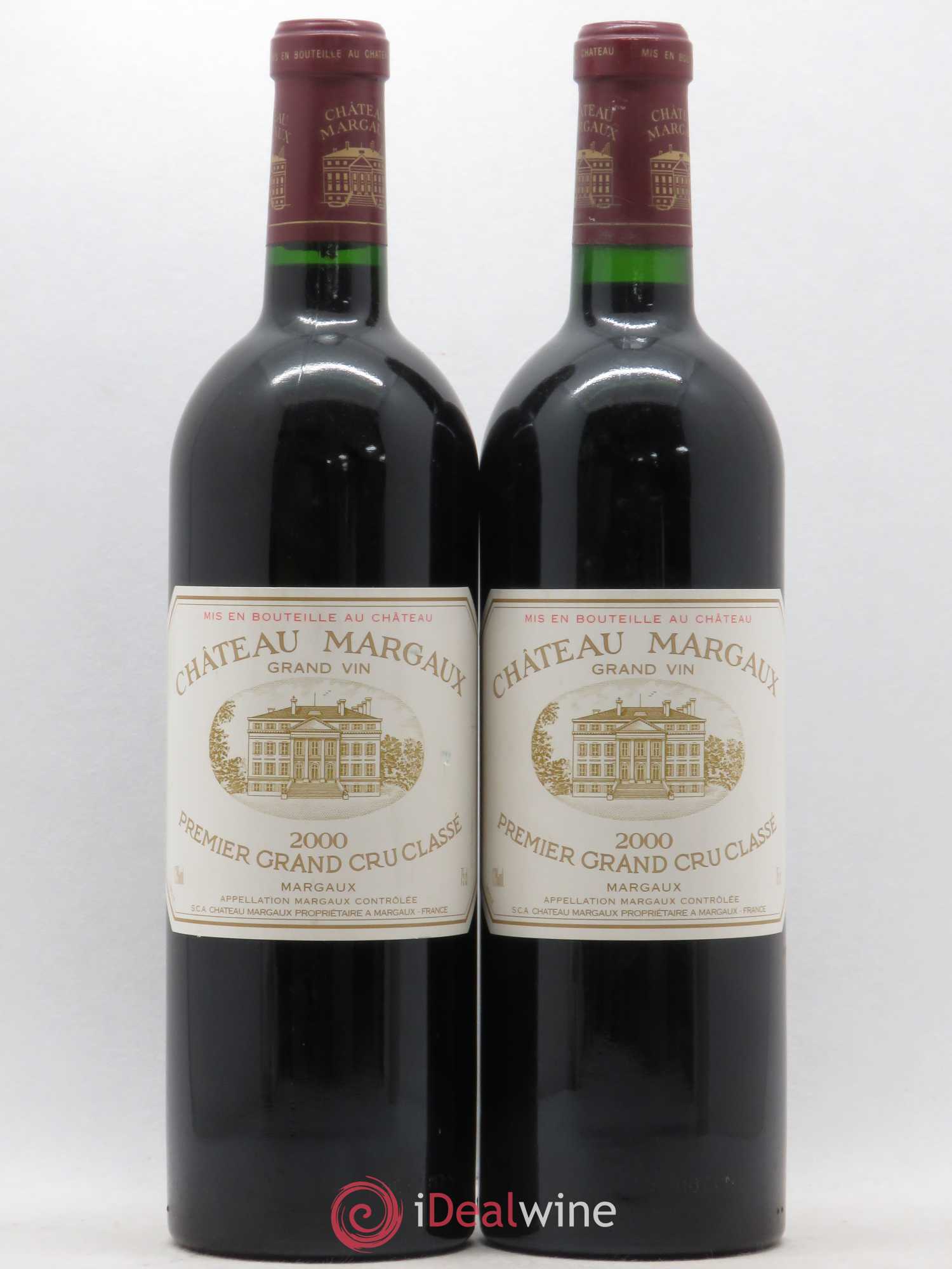 Château Margaux 1er Grand Cru Classé 2000 - Lot de 2 bouteilles - 0